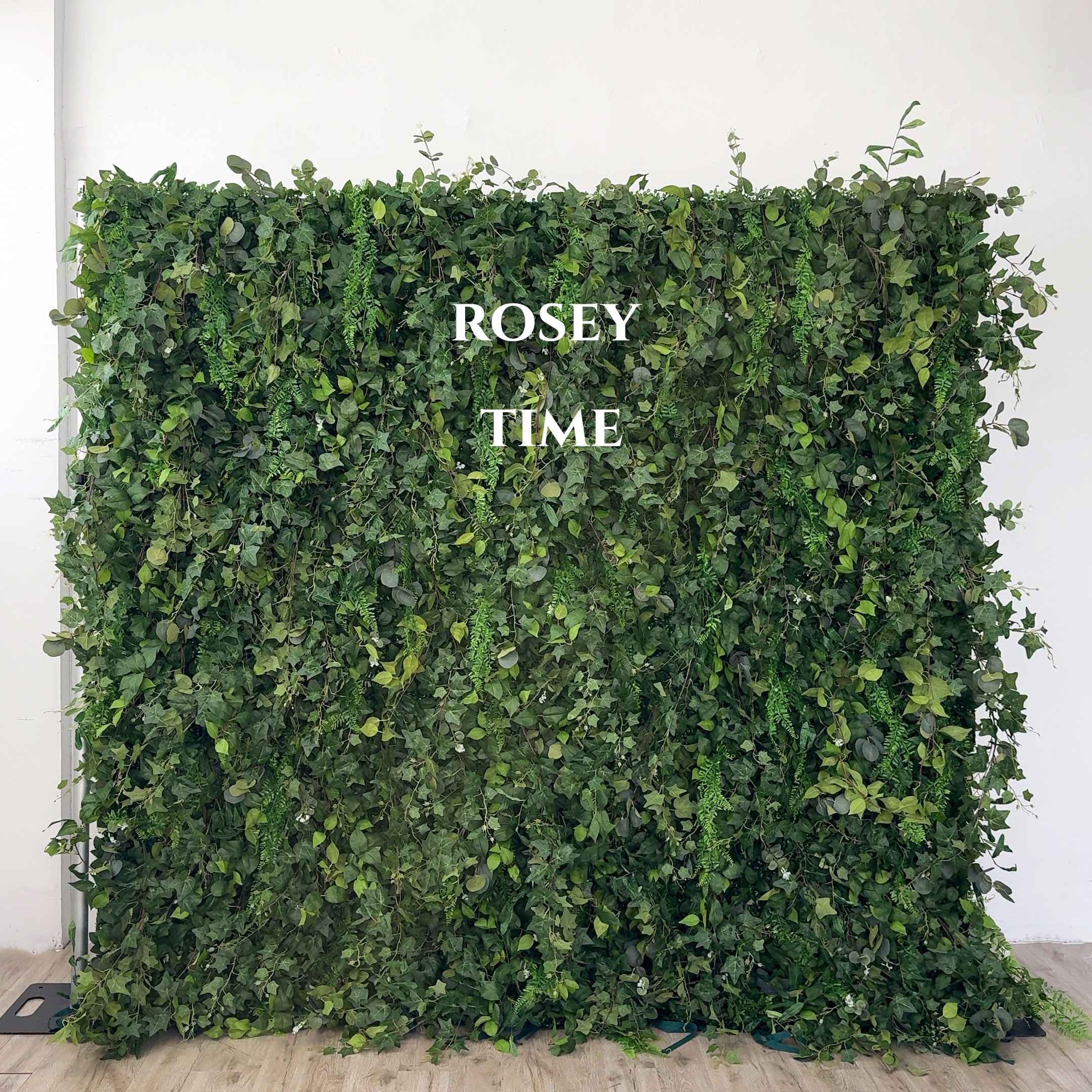 Roseytime 3D Greenery Wall Roll Up Fabric Back #RTW203