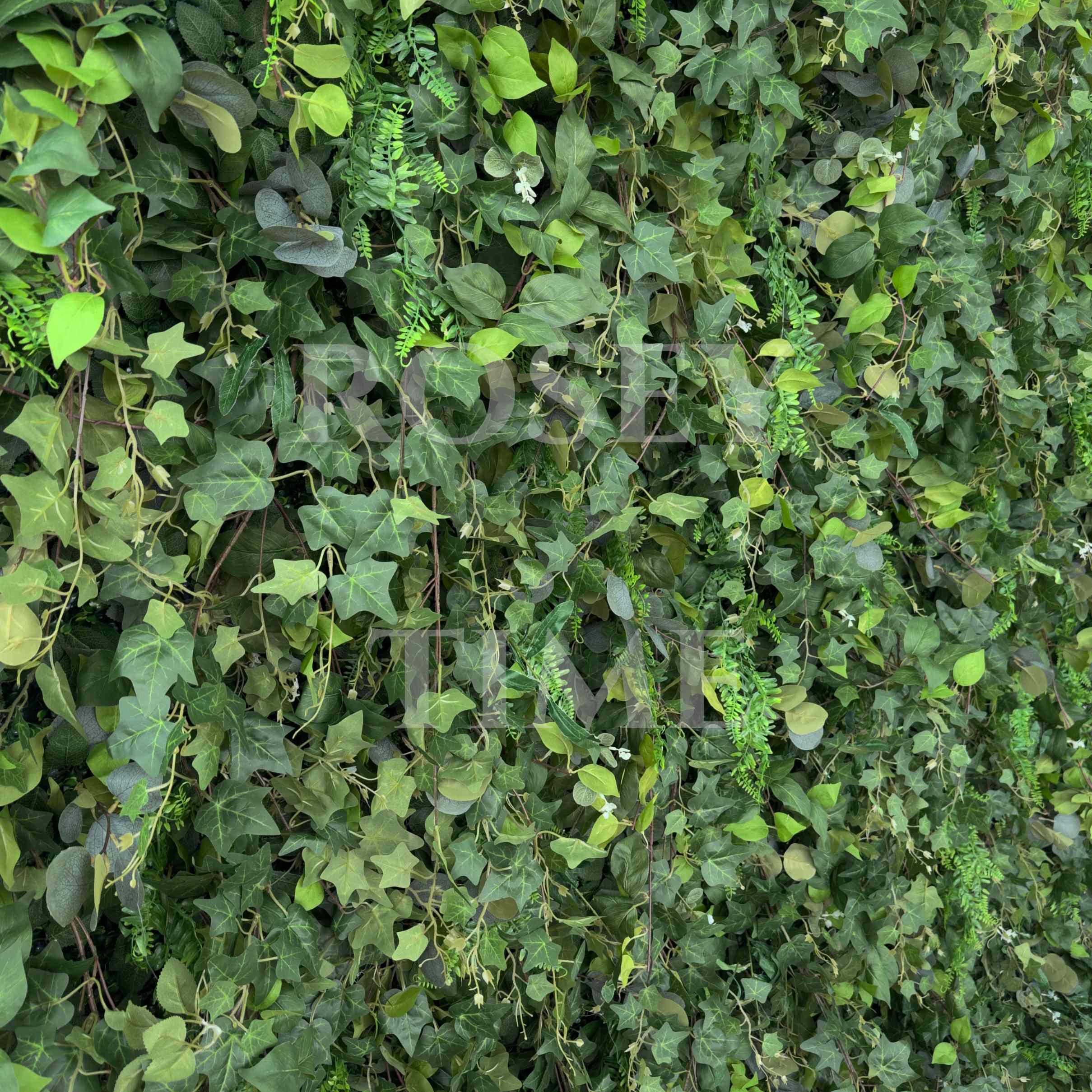 Roseytime 3D Greenery Wall Roll Up Fabric Back #RTW203
