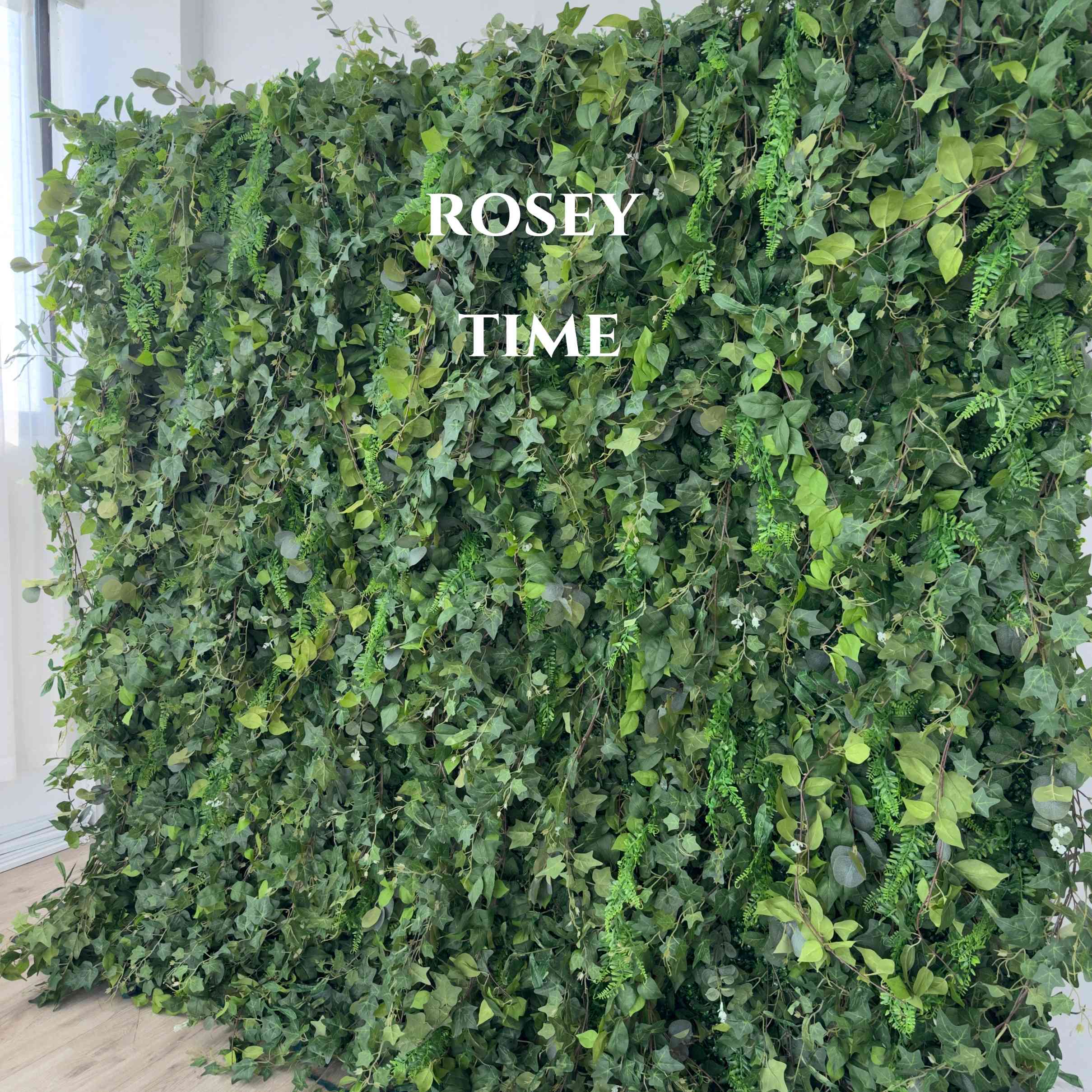 Roseytime 3D Greenery Wall Roll Up Fabric Back #RTW203