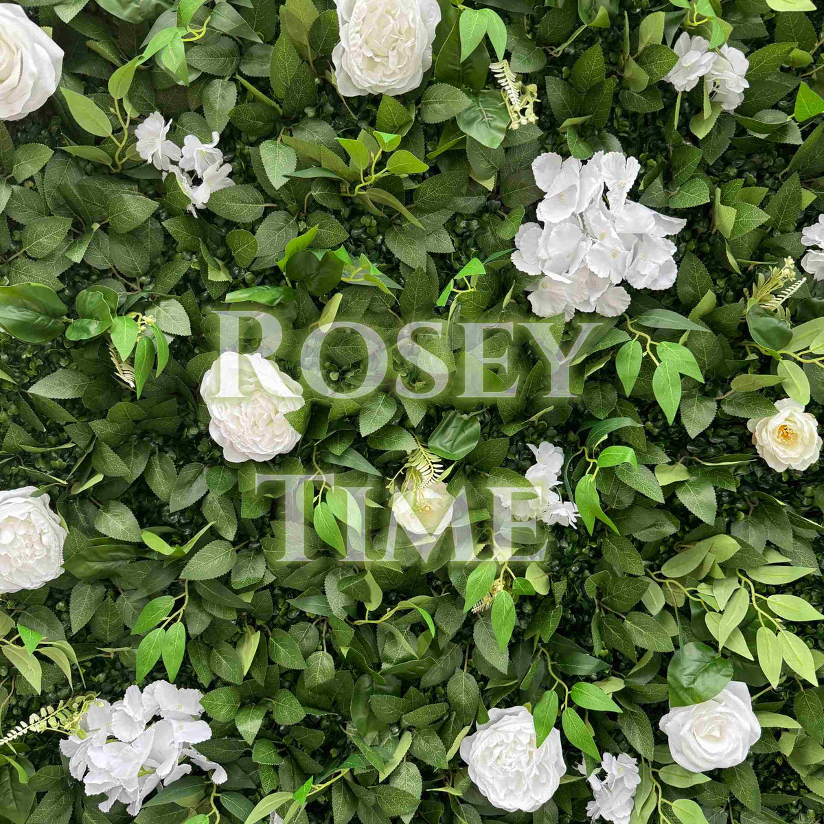 GIFT: Green&White Flower Wall Roll Up Fabric Back