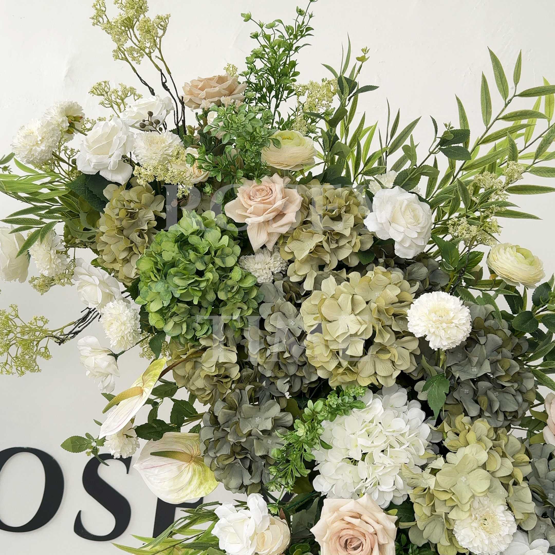 Roseytime 2026 Moss Petal Flower Pillars Arch with Frame #RTP120