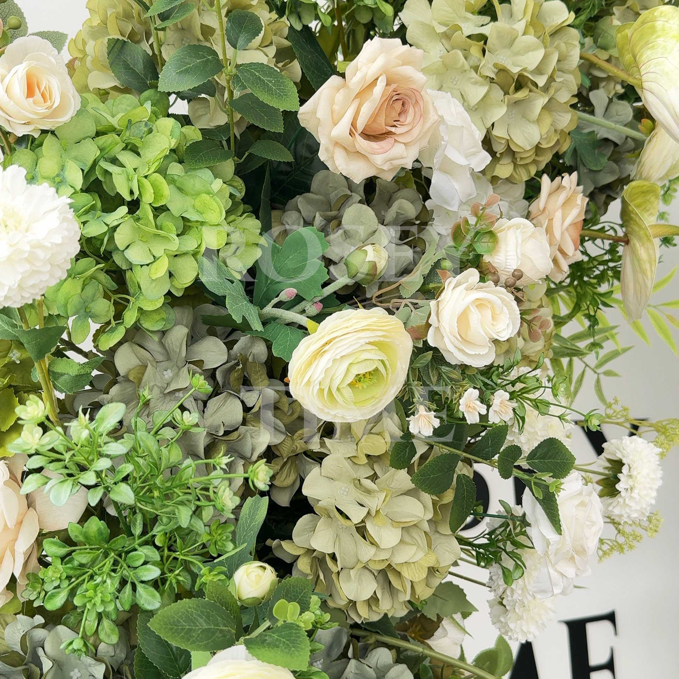 Roseytime 2026 Moss Petal Flower Pillars Arch with Frame #RTP120