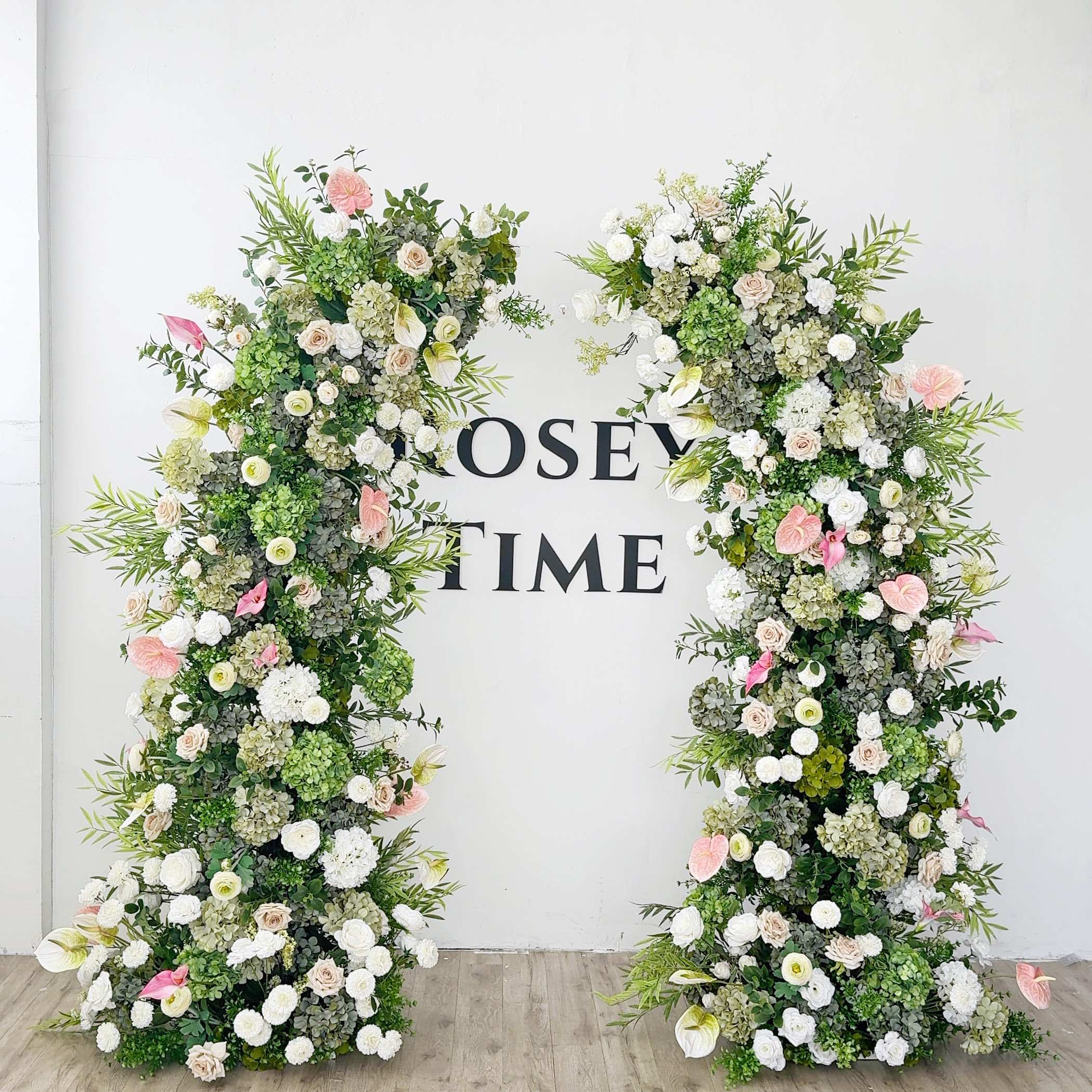 Roseytime 2026 Moss Petal Flower Pillars Arch with Frame #RTP120