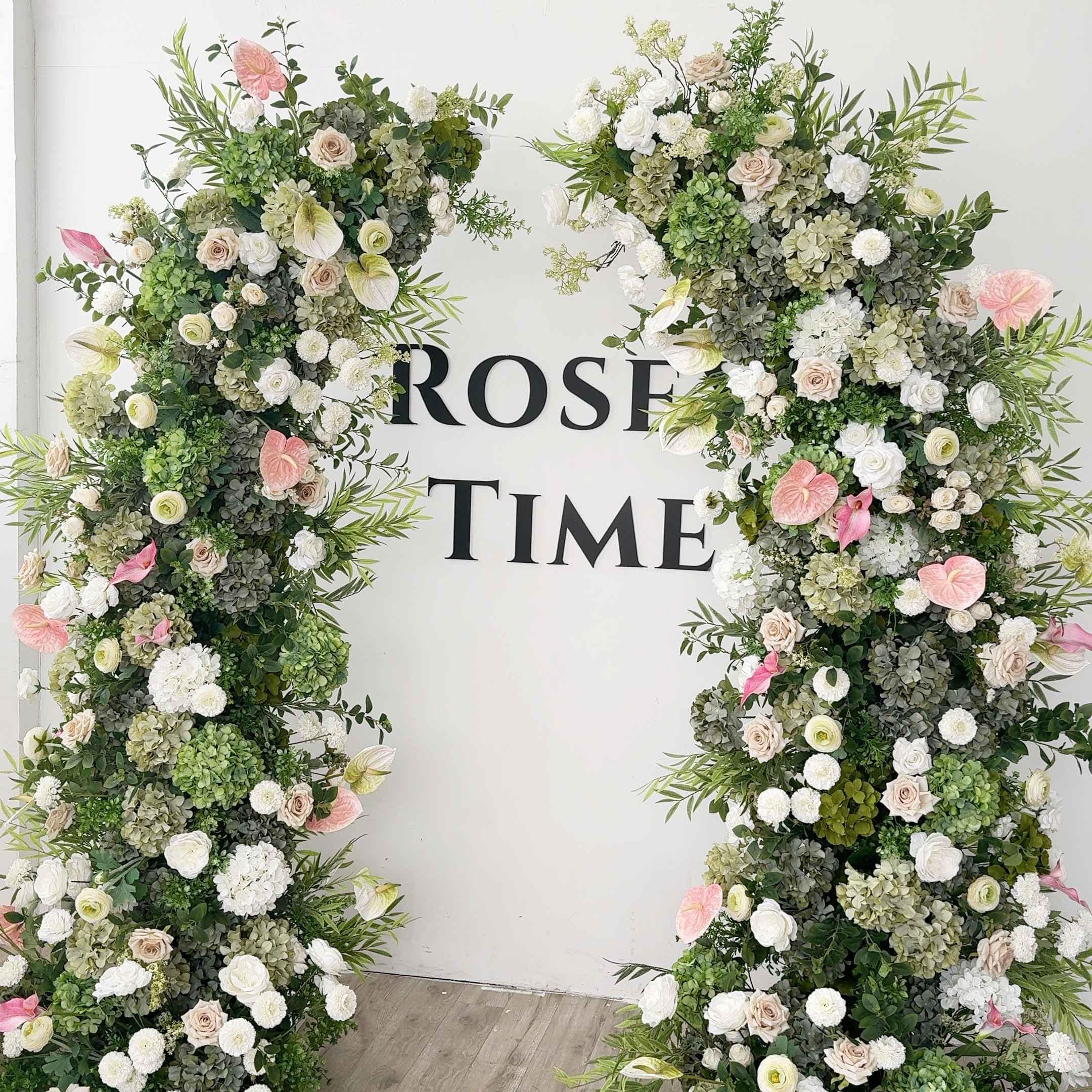 Roseytime 2026 Moss Petal Flower Pillars Arch with Frame #RTP120