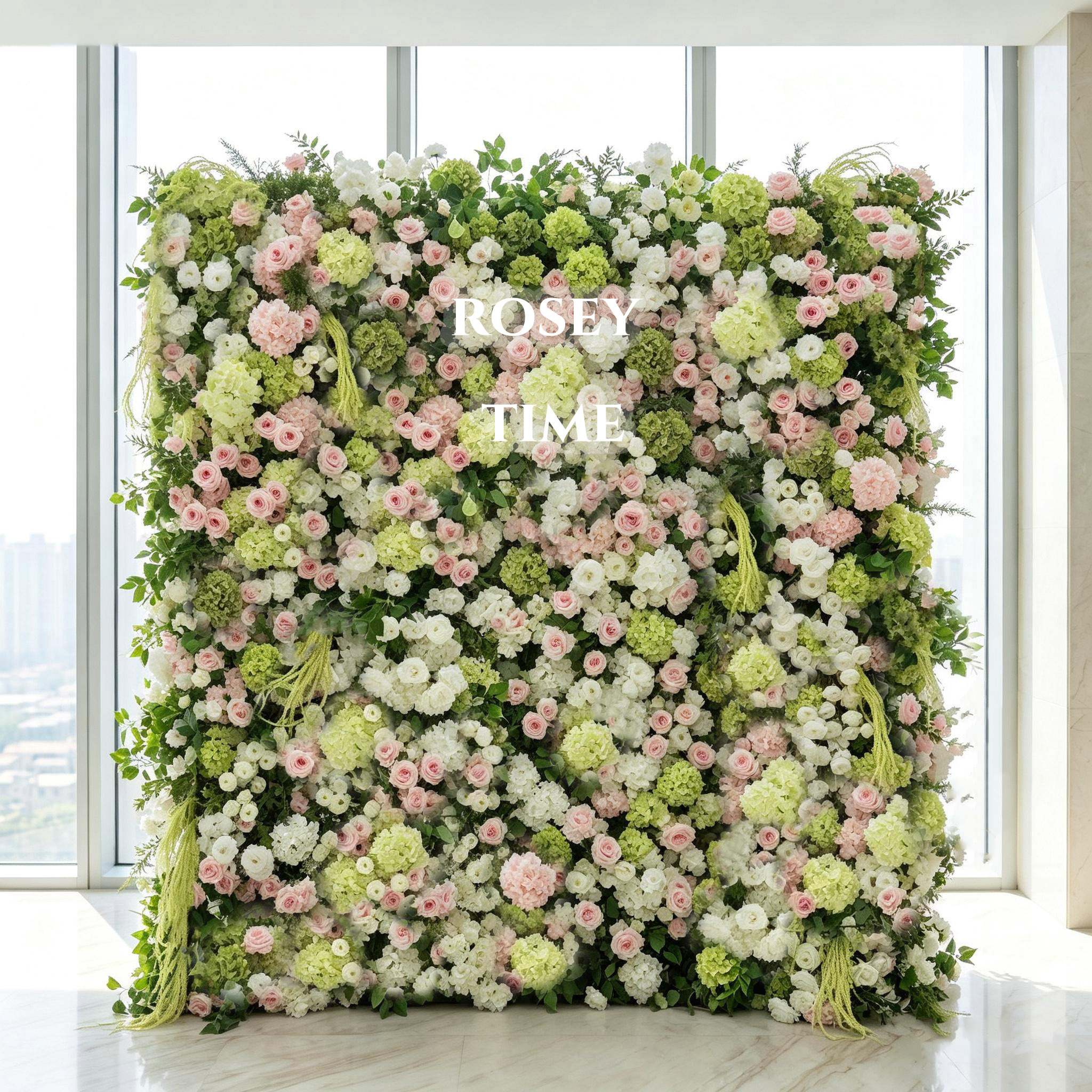 Roseytime 5D Still Romance Flower Wall Roll Up Fabric Back #RTW450