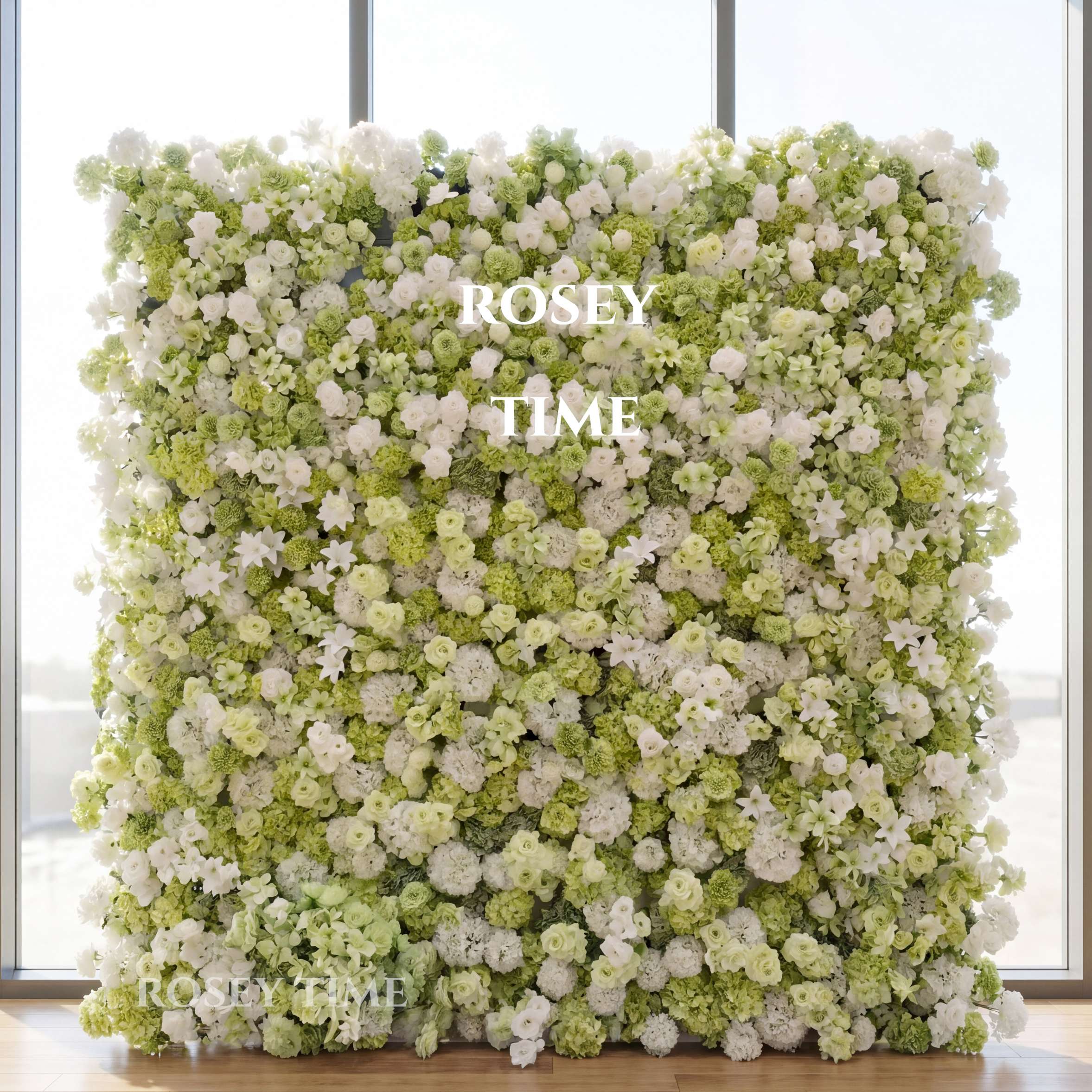 Roseytime 5D Chalk Moss Flower Wall Roll Up Fabric Back #RTW119