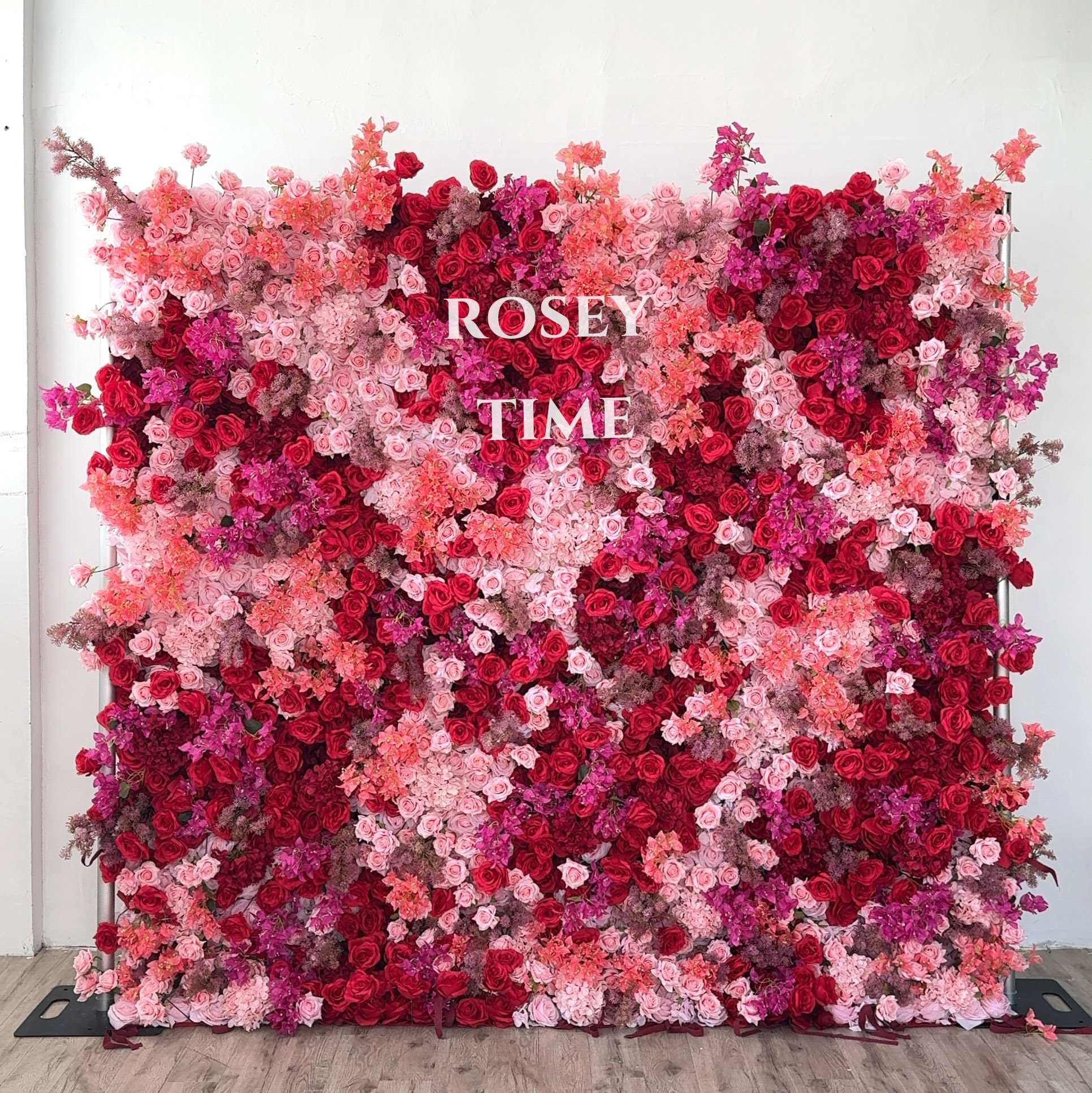 Roseytime 5D Colorful Flower Wall Roll Up Fabric Back #RTW324