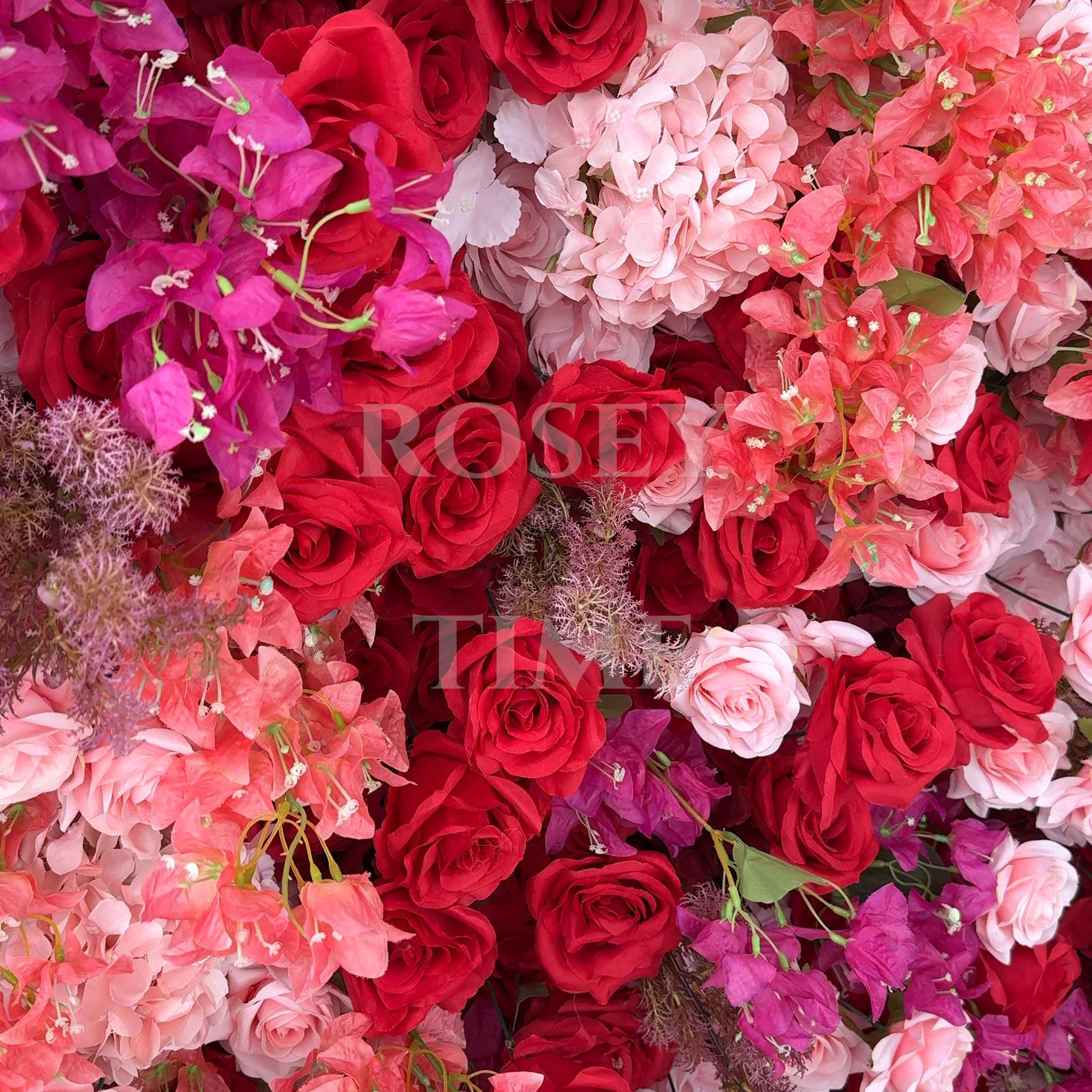 Roseytime Hot Pink Square Flower Arch Fabric Back#RTA091