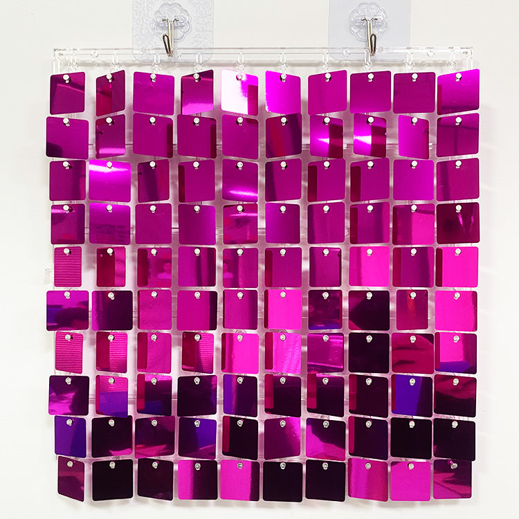 Roseytime Hot Pink Sequin Shimmer Wall Backdrop