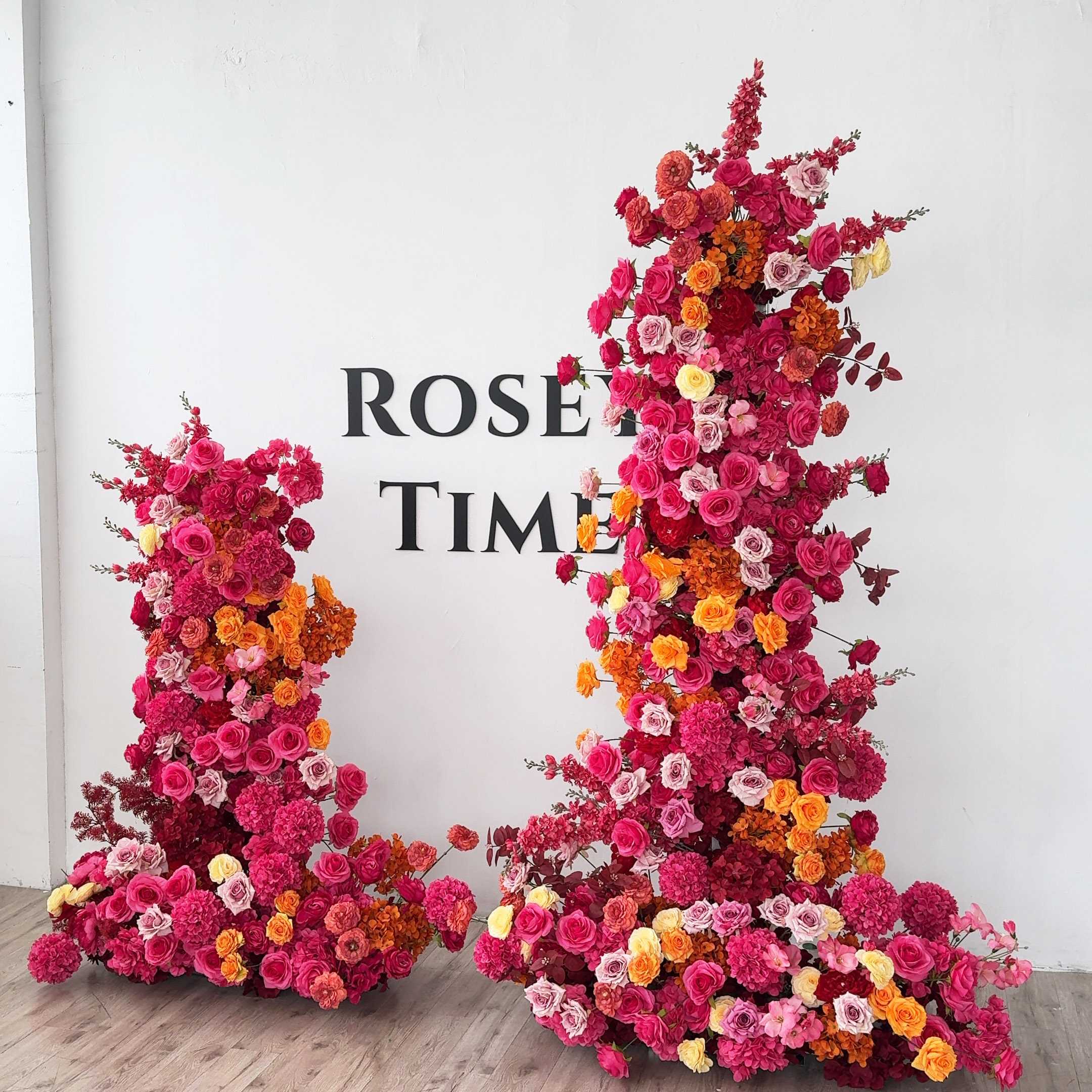Roseytime Hot Pink Flower Pillars #RTP080