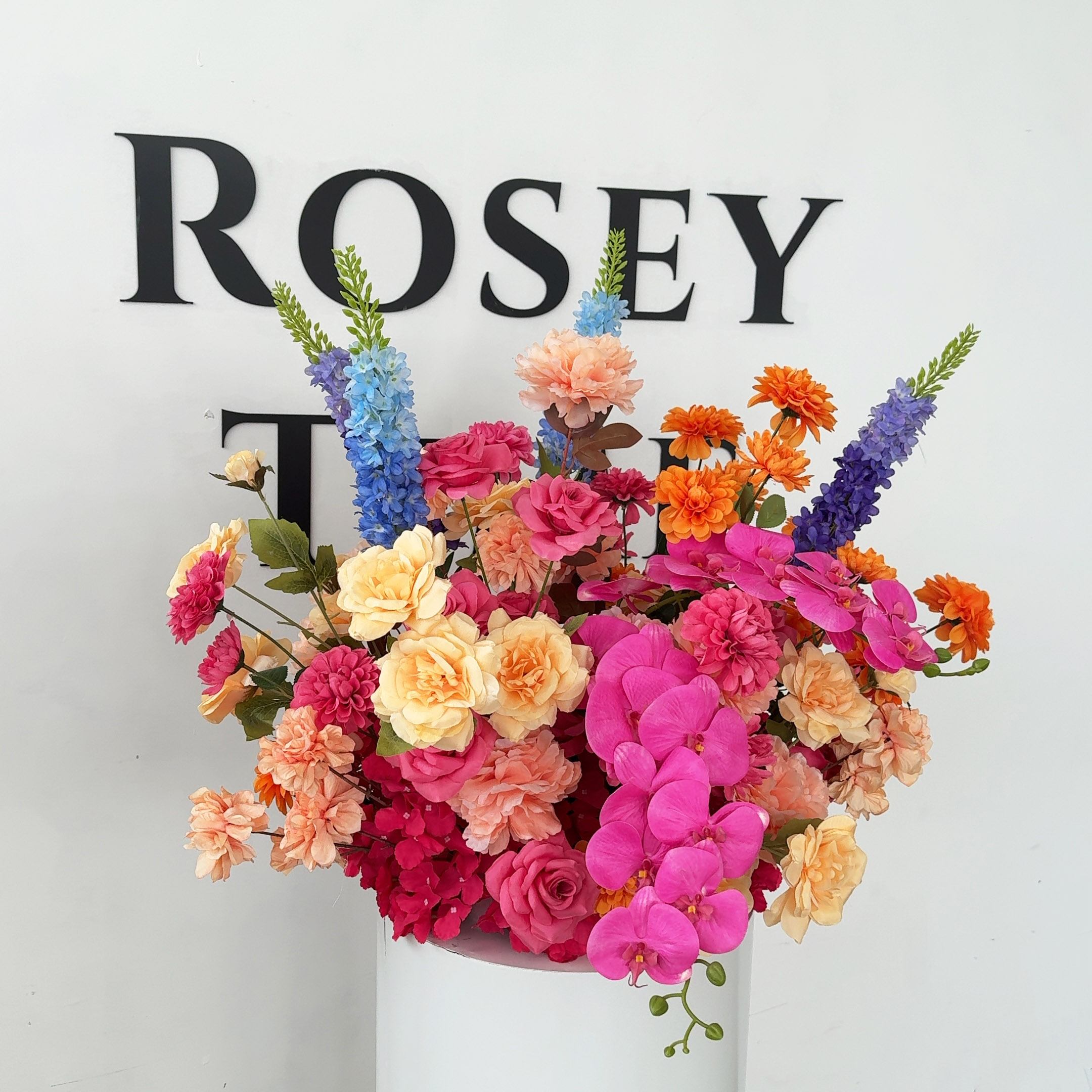 Roseytime Tropical Blossom Floor Flower Wedding Aisle Arrangement #RTF016