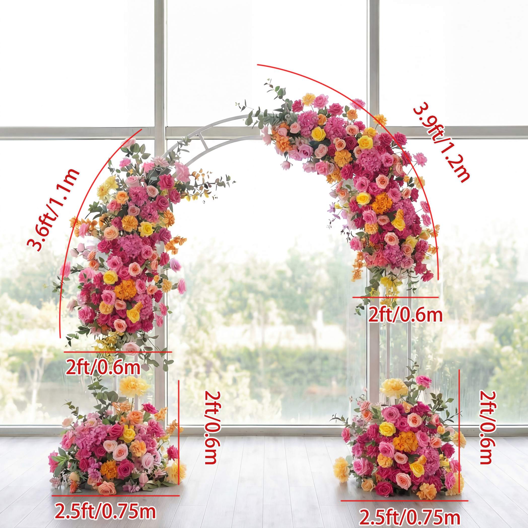Roseytime Hot Pink Flower Set Flower Arch Arrangement #RTA464