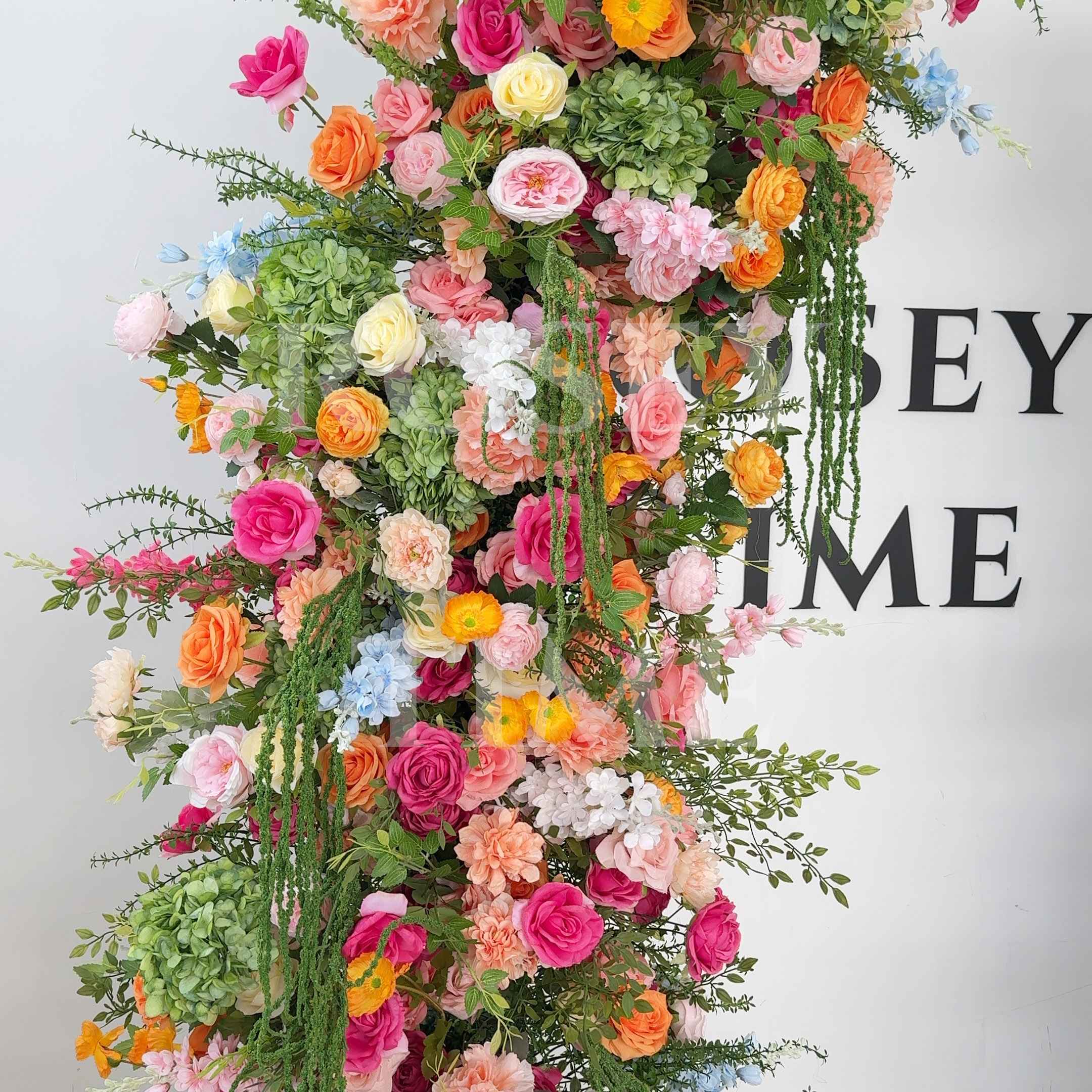 RoseyTime Lush Frenzy Flower Pillars Arch With Frame# RTP014