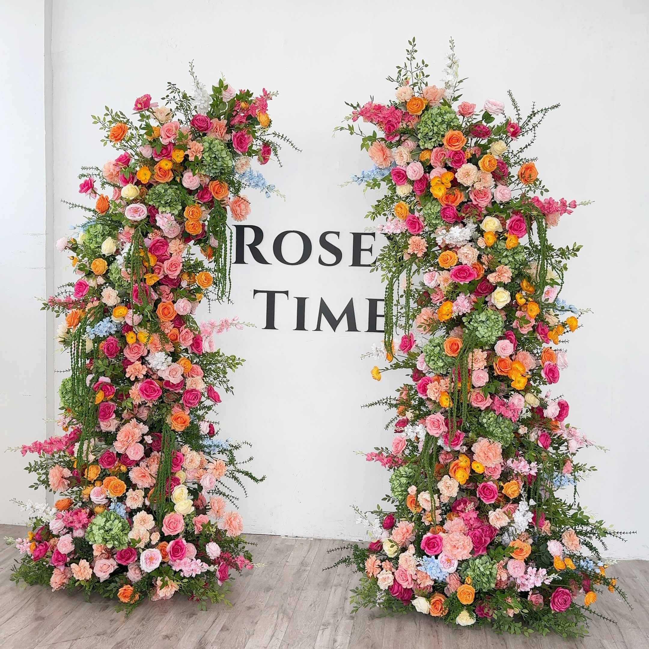 RoseyTime Lush Frenzy Flower Pillars Arch With Frame# RTP014