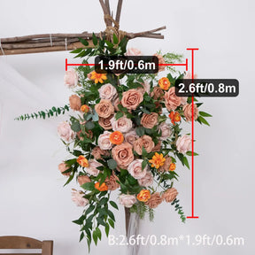 Roseytime Orange Flower Set Flower Arch Arrangement #RTA037