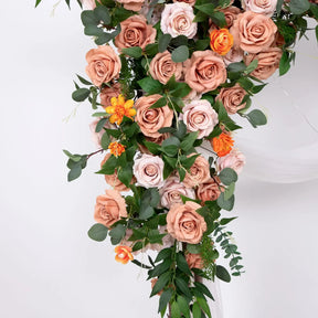 Roseytime Orange Flower Set Flower Arch Arrangement #RTA037