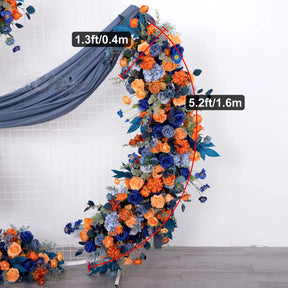 Roseytime Orange&Blue Flower Set Flower Arch Arrangement #RTA036