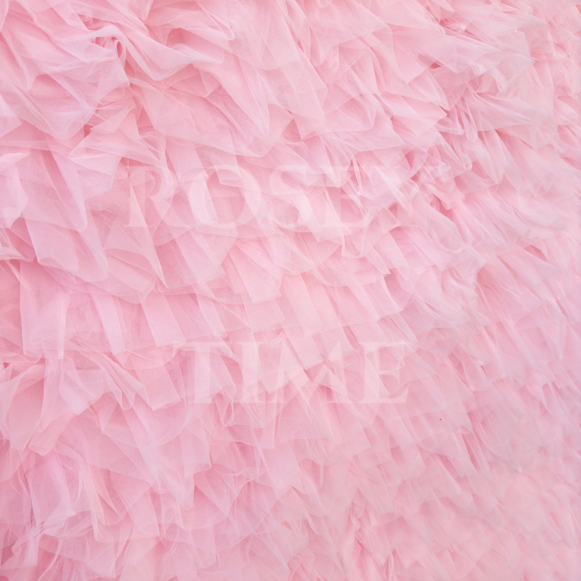 Roseytime Light Pink Tulle Butterfly Backdrop Wall Roll Up Fabric Back #RTW393