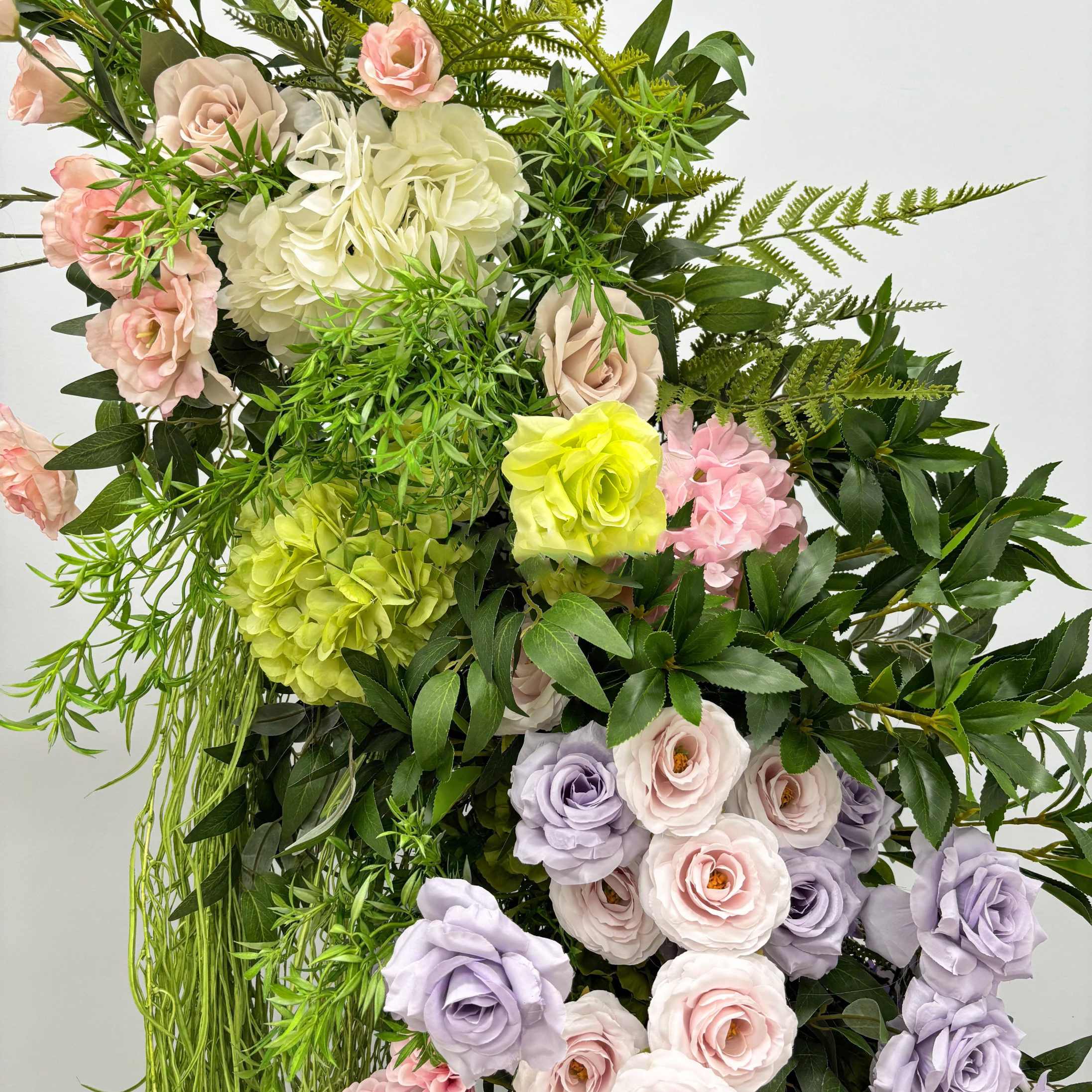 Roseytime 2026 Natural Flower Pillars Arch with Frame #RTP092