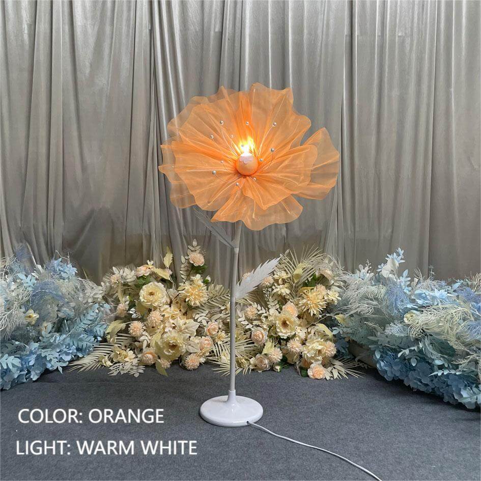 Roseytime Luminous Organza Flower Floor Lamps