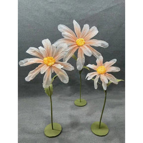 Roseytime Giant Organza Daisy Flowers Set of 3