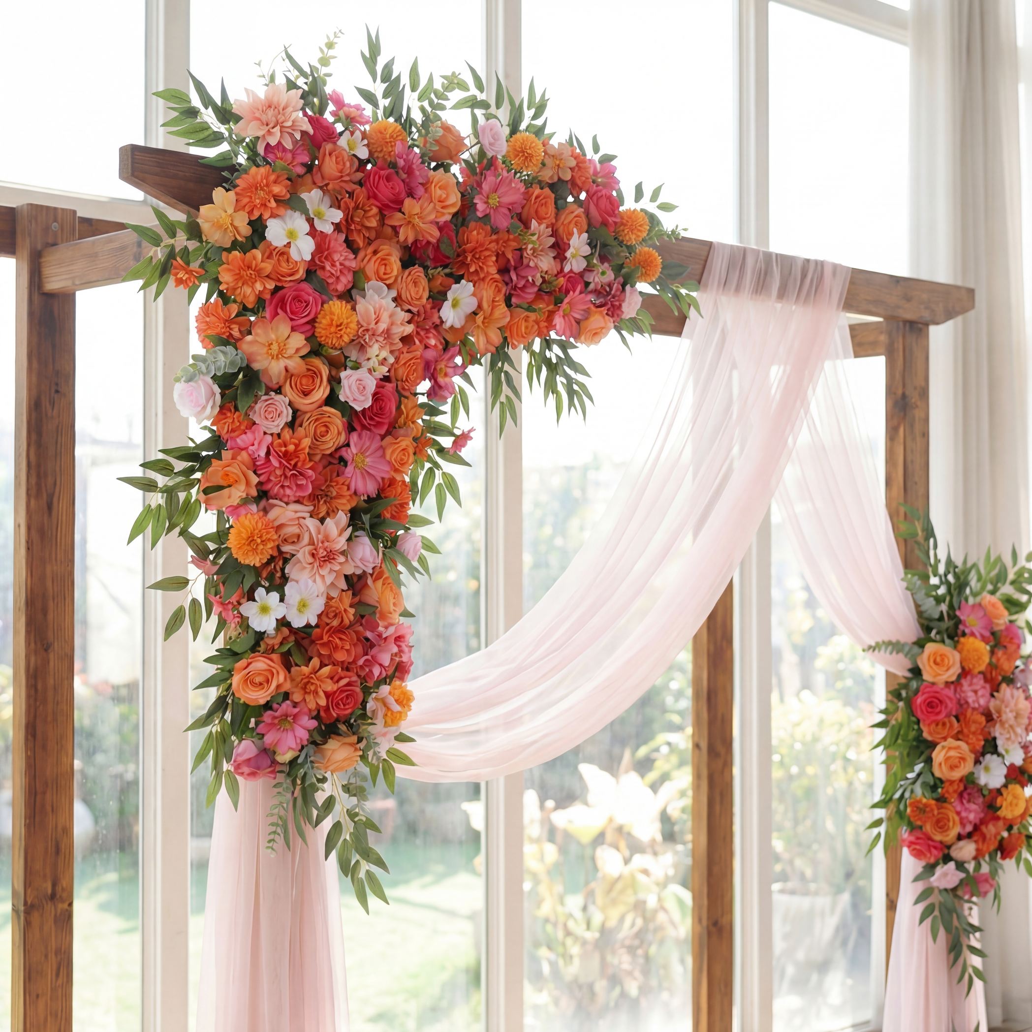 Roseytime Orange Flower Set Flower Arch Arrangement #RTA463