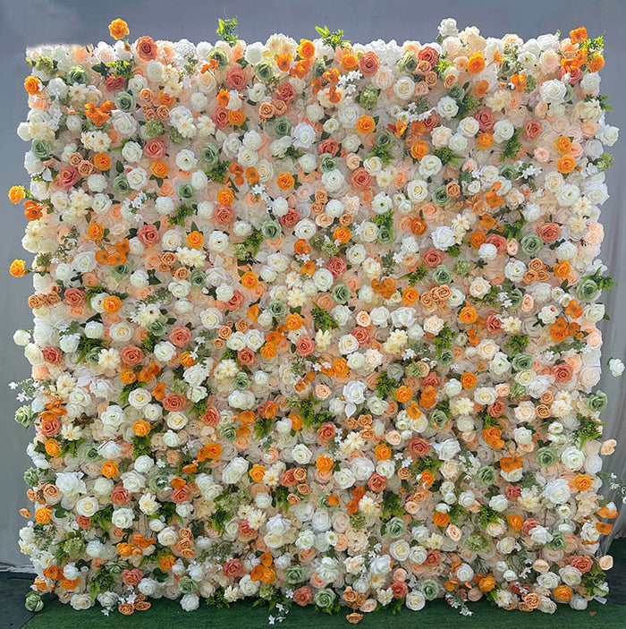 💥BF-SALE: 5D Orange Flower Wall Rolling Up Fabric Back #RTW156