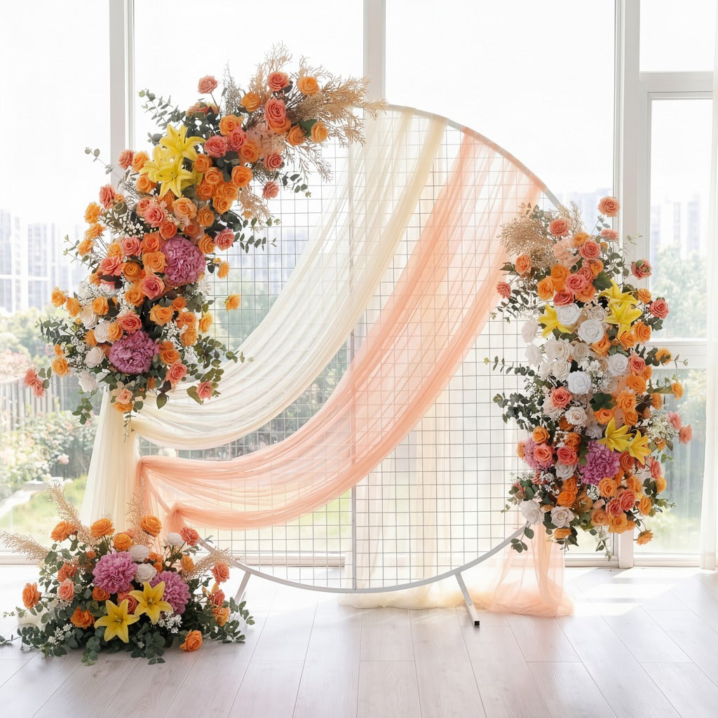 Roseytime Orange&Yellow Flower Set Flower Arch Arrangement #RTA451