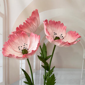 Roseytime Giant Gradient Poppy Fowers Set of 3