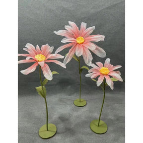 Roseytime Giant Organza Daisy Flowers Set of 3