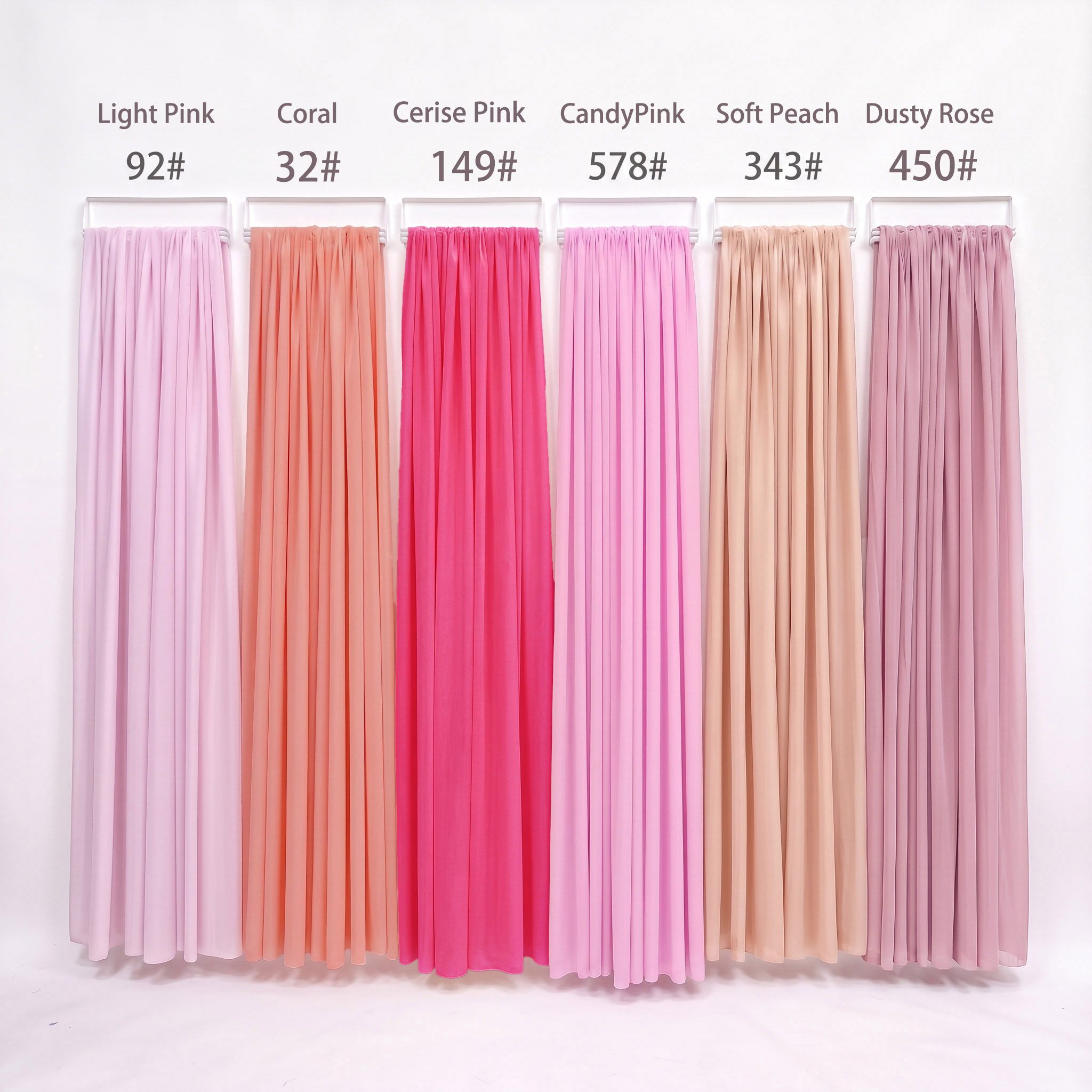 RoseyTime Pink Colors Wedding Stretch Drapes Set 16pc
