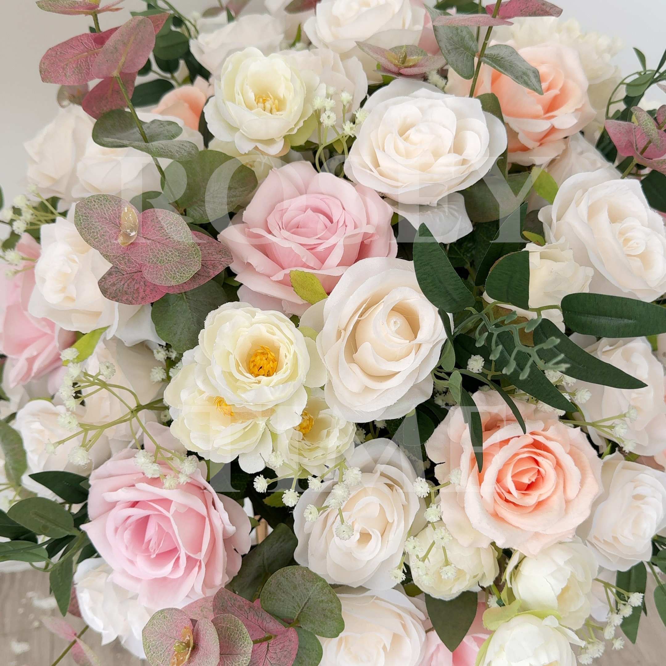 Roseytime Pink&White Wedding Flower Ball #RTB051