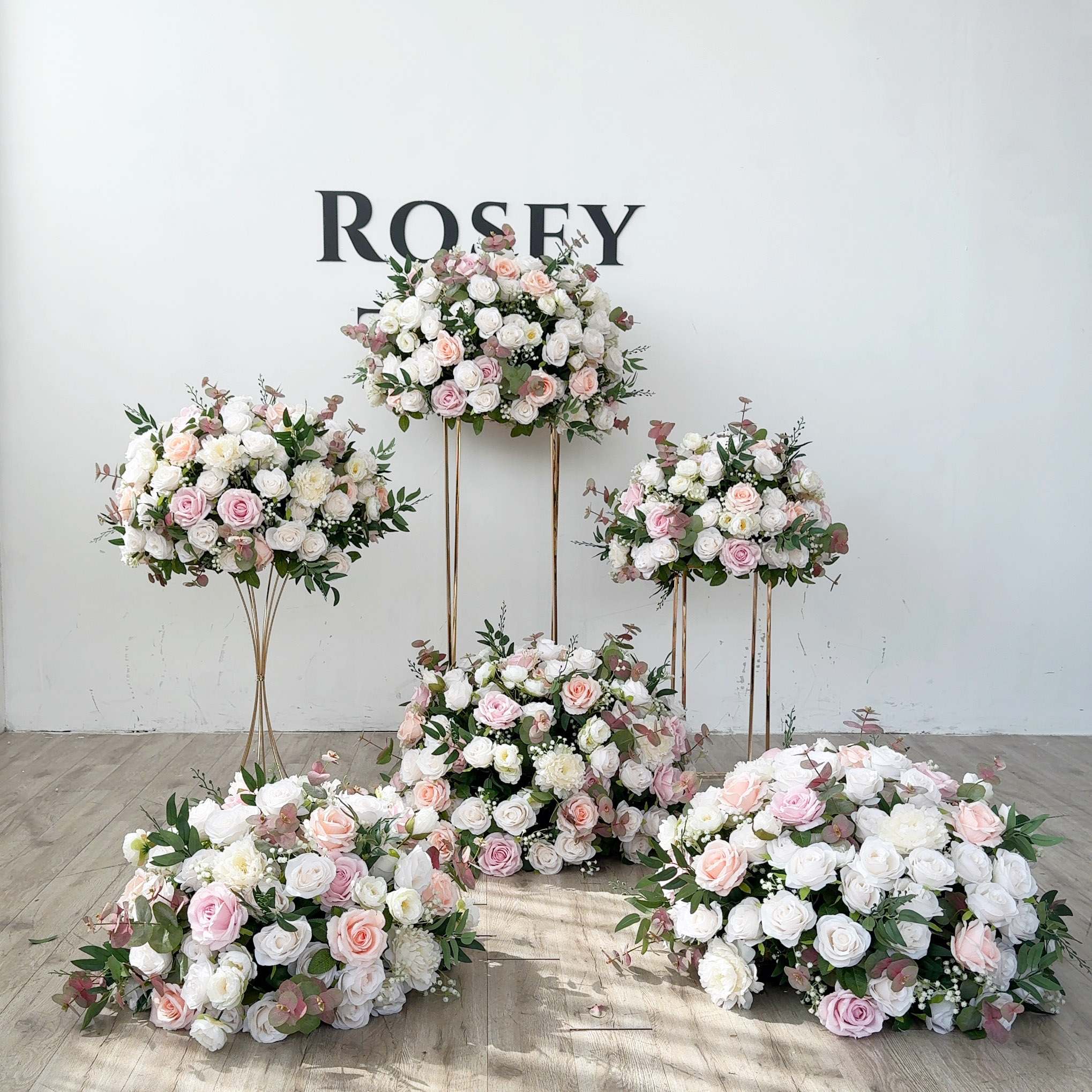 Roseytime Pink&White Wedding Flower Ball #RTB051