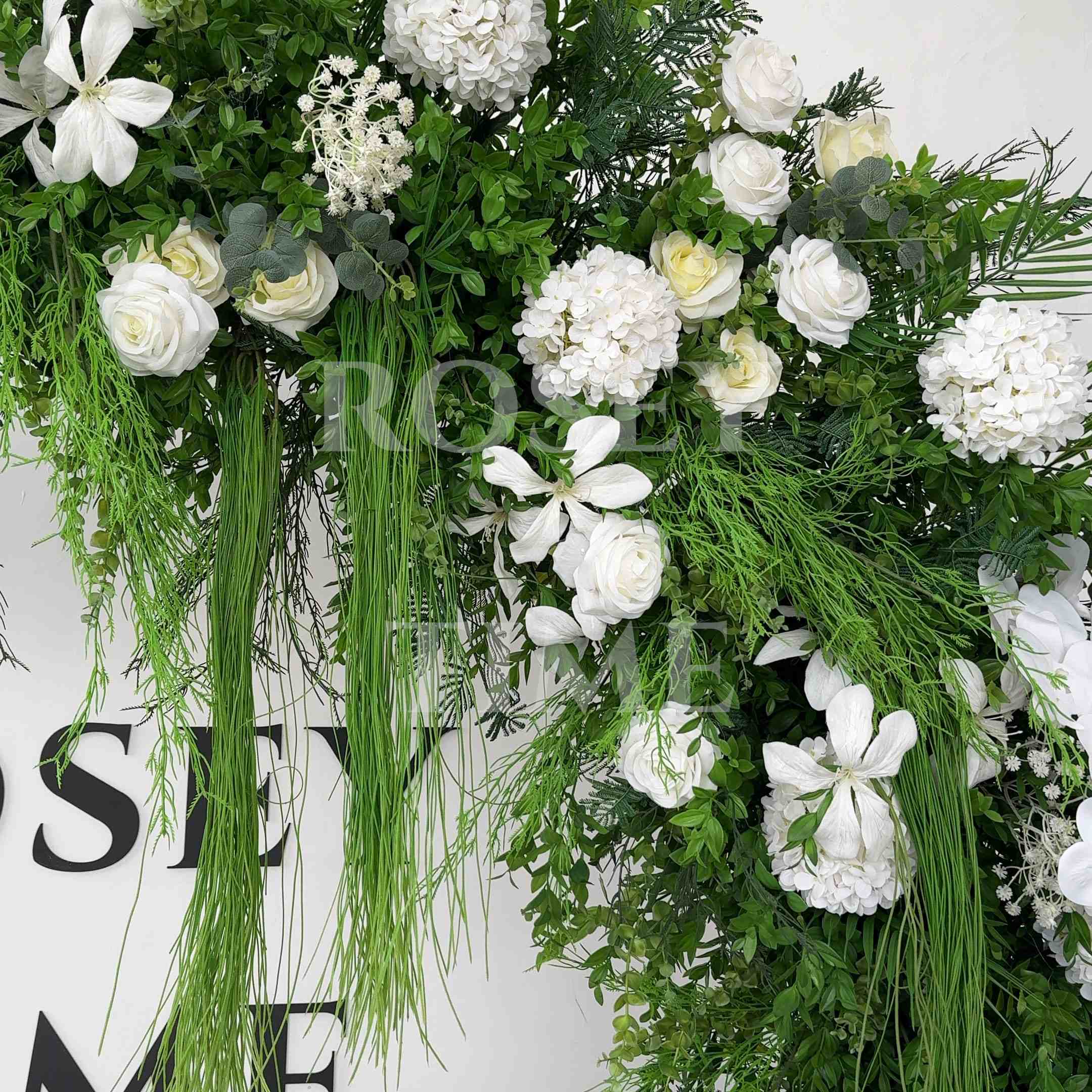 RoseyTime 2026 Evergreen Grace Flower Arch n-shape Round Arch #RTA377