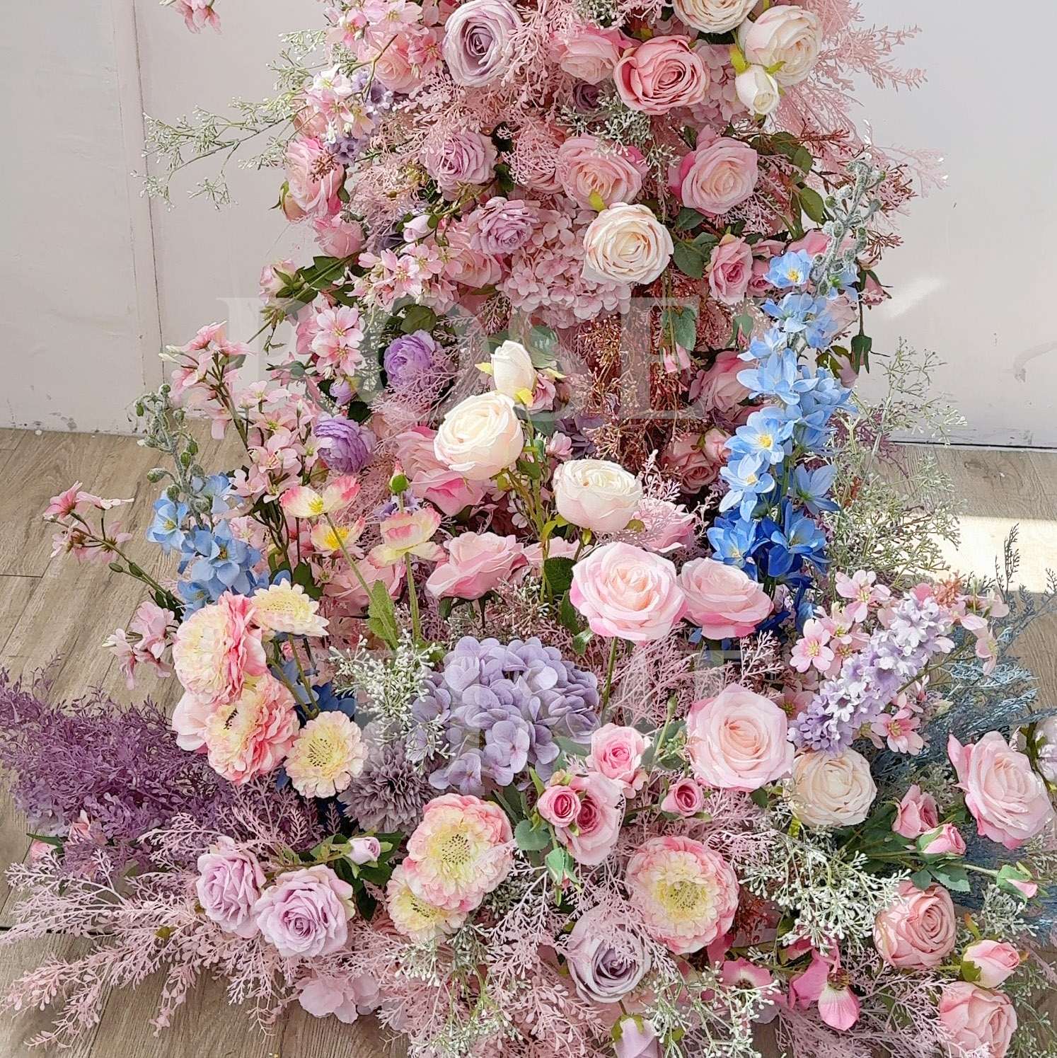 RoseyTime Dusty Purple&Pink Flower Arch n-shape Round Arch #RTA113