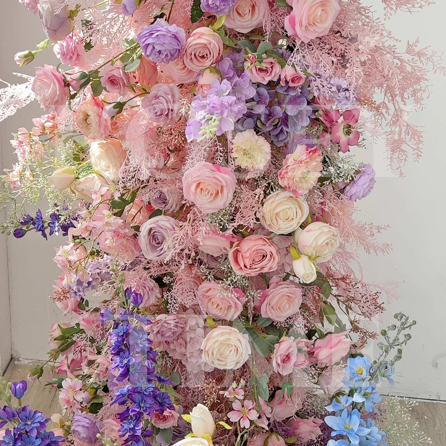 RoseyTime Dusty Purple&Pink Flower Arch n-shape Round Arch #RTA113