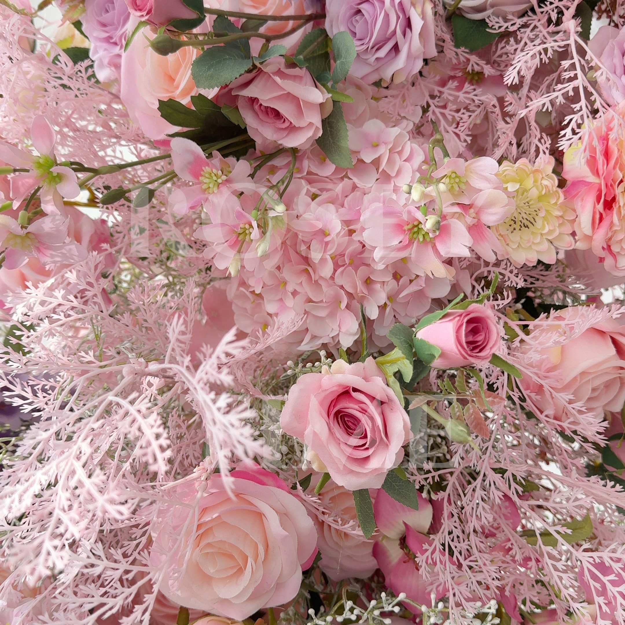 RoseyTime Dusty Purple&Pink Flower Arch n-shape Round Arch #RTA113