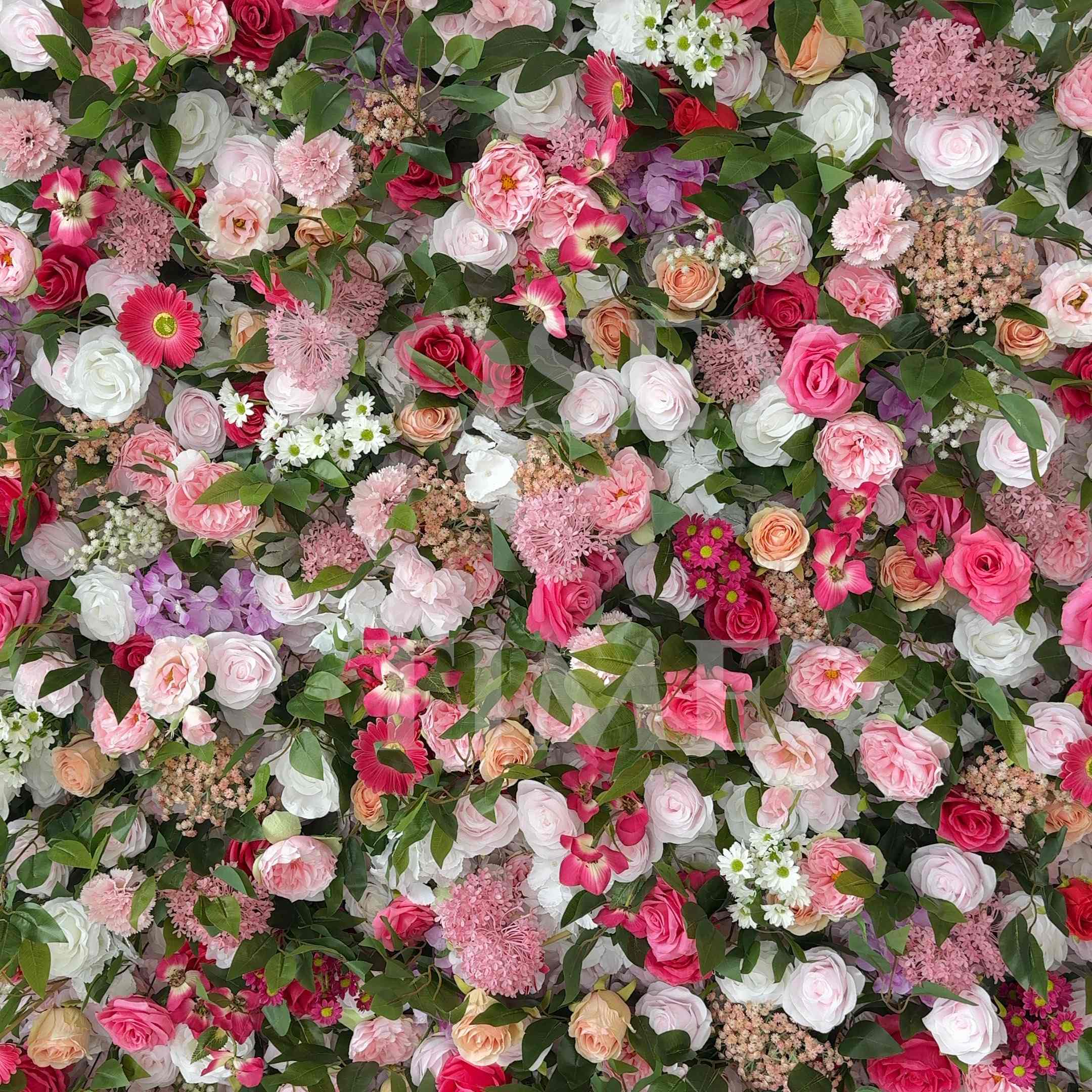 Roseytime 5D Spring Colorful Pink Flower Wall Roll Up Fabric Back #RTW366