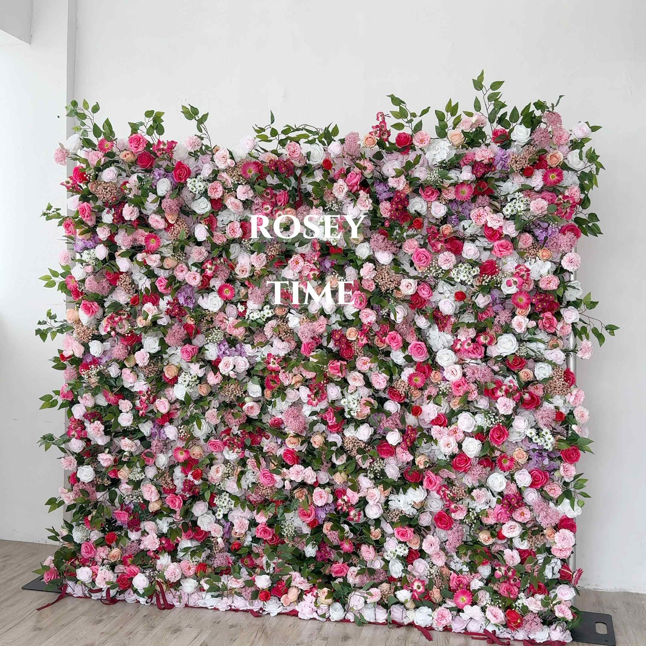 Roseytime 5D Spring Colorful Pink Flower Wall Roll Up Fabric Back #RTW366