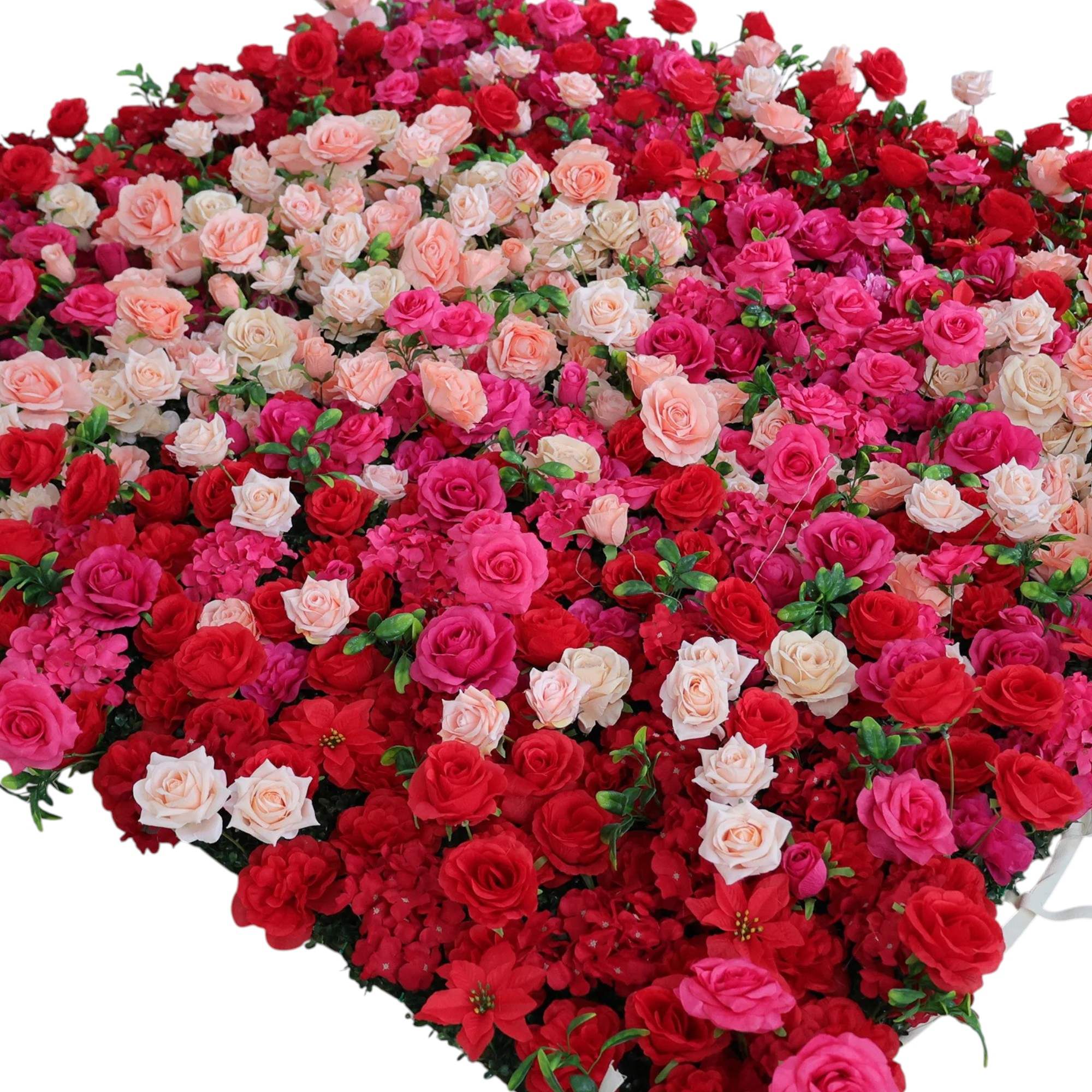 Roseytime 5D Pink Red Flower Wall Roll Up Fabric Back #RTW363