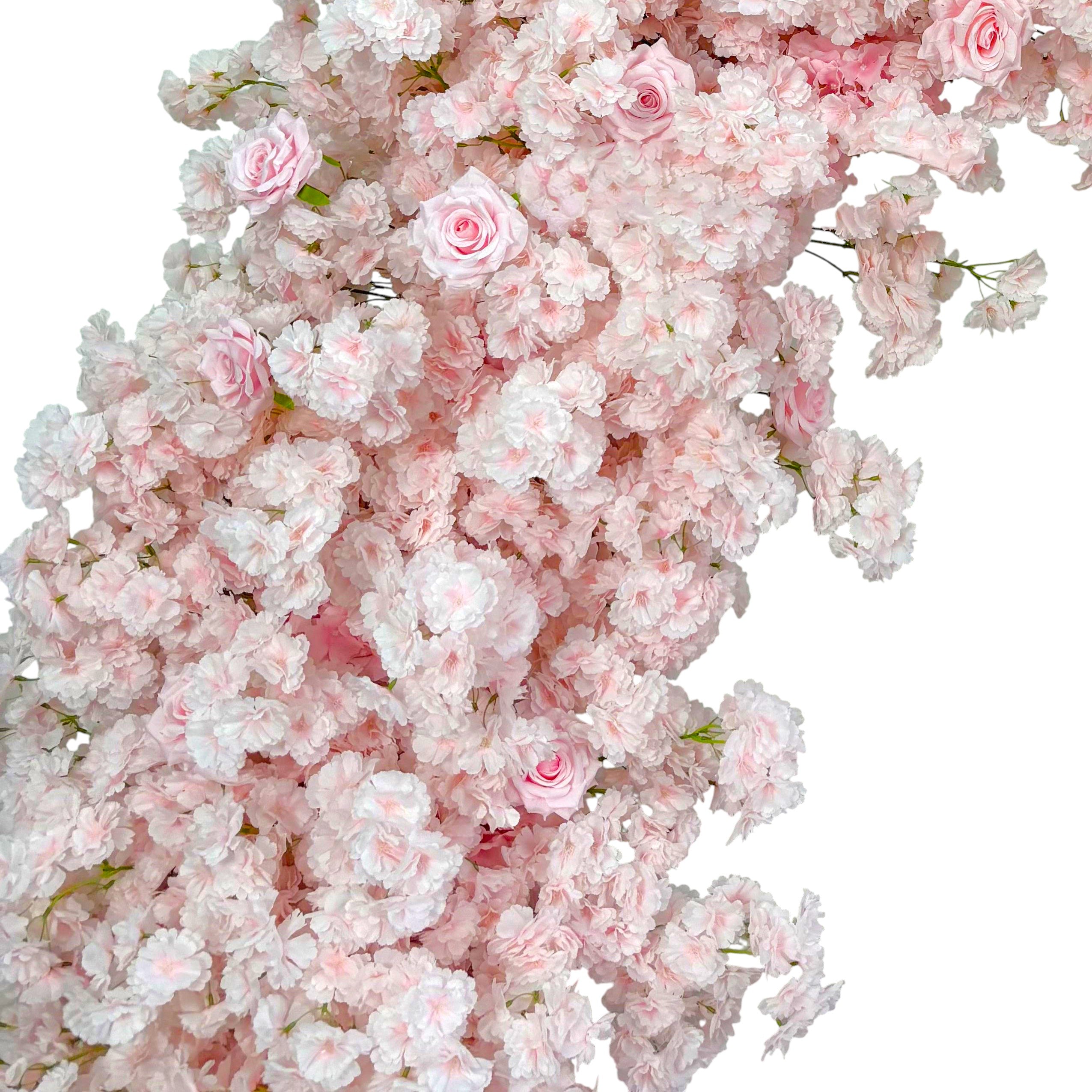 RoseyTime Pink Cherry Blossoms Arch n-shape Round Arch #RTA157
