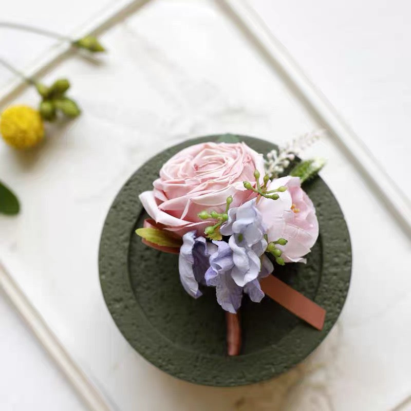 Roseytime Pink Boutonniere for Wedding RTBN033