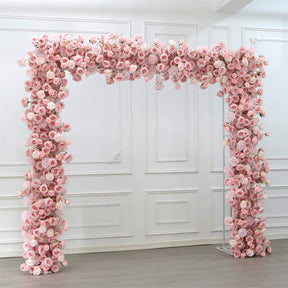 Roseytime Pink Square Flower Arch Fabric Back Roll Up #RTA048