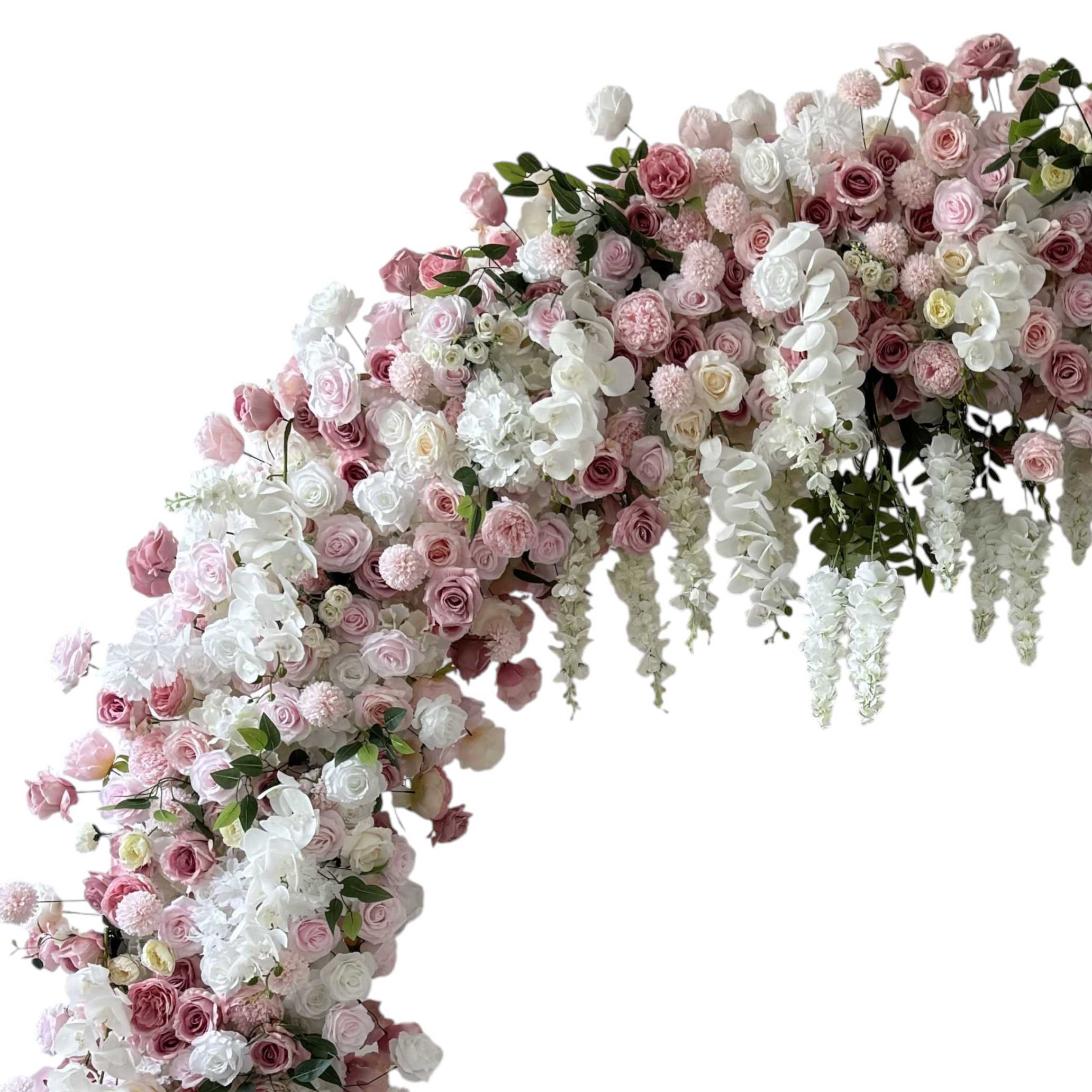 RoseyTime White&Pink Arch n-shape Round Arch #RTA365