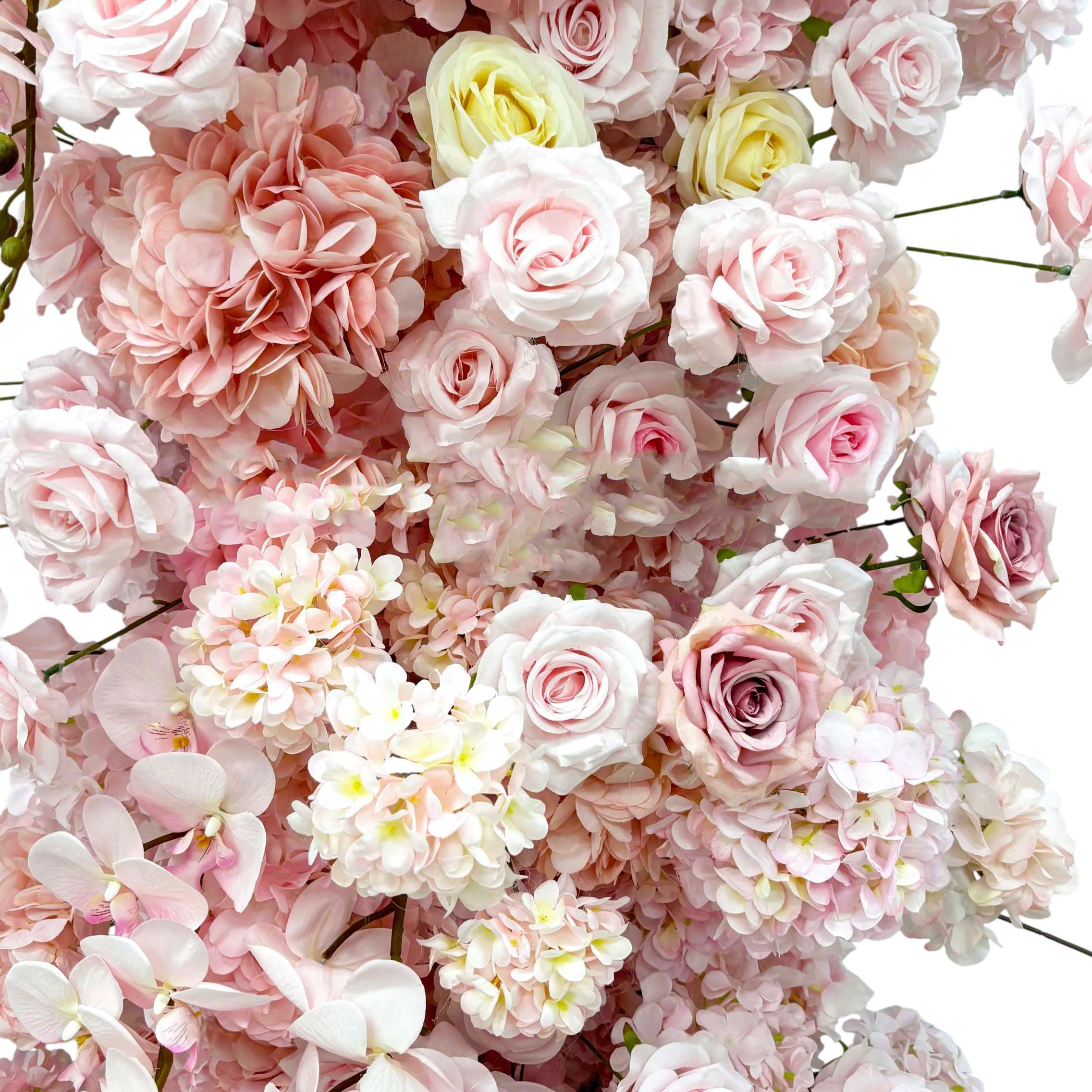 Roseytime 2026 Elegant Pink Flower Pillars Arch with Frame #RTP095