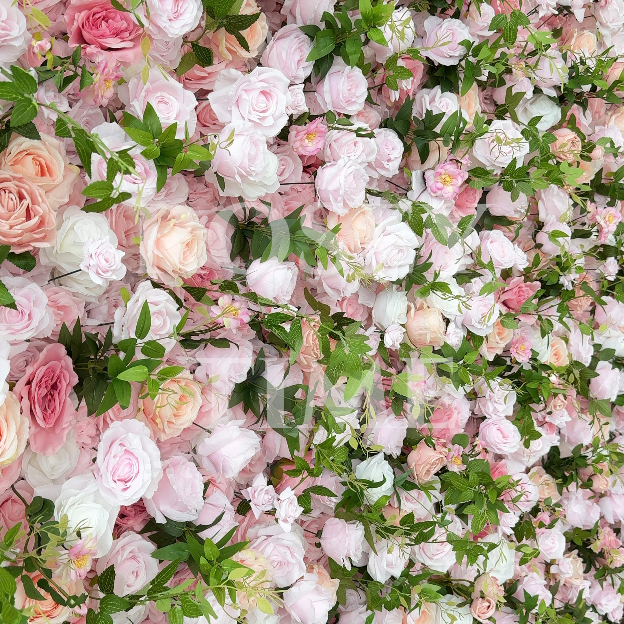 Roseytime 5D Pink Flower Wall Roll Up Fabric Back #RTW237