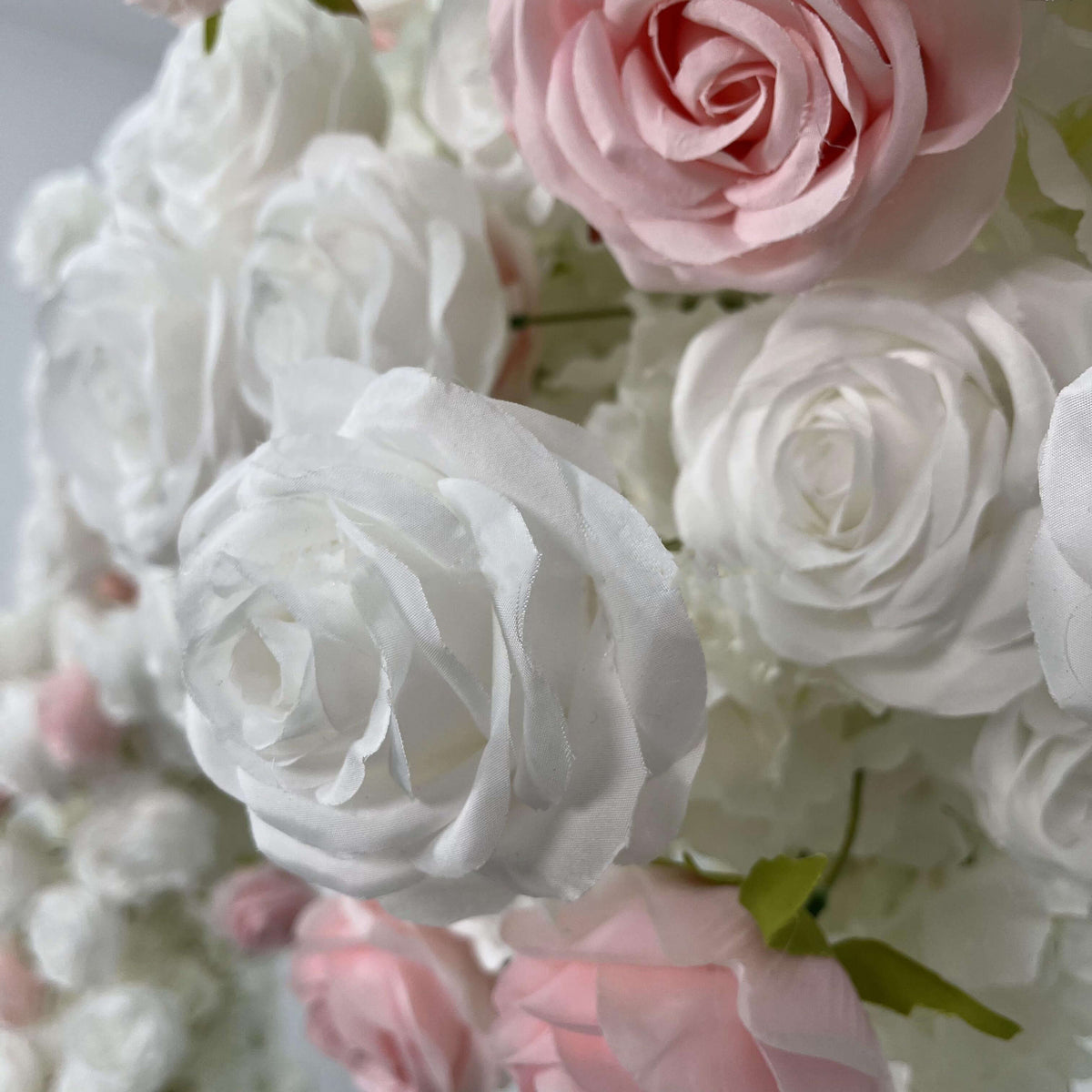 RoseyTime Pink&White Heart Flower Arches Set With Frame