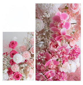 Roseytime Pink Flower Pillars Arch with Frame #RTP001