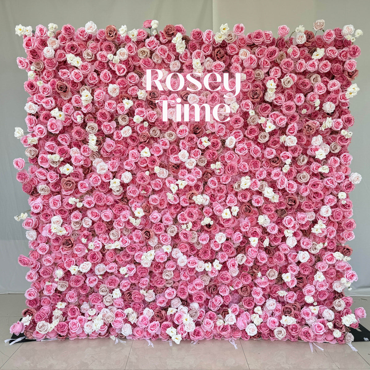 Roseytime 5D Pink Flower Wall Fabric Back Roll Up #RTW245