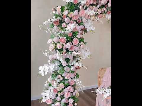 Roseytime Floral Arch Pink Flowers for Wedding Baby Shower Party Decoration